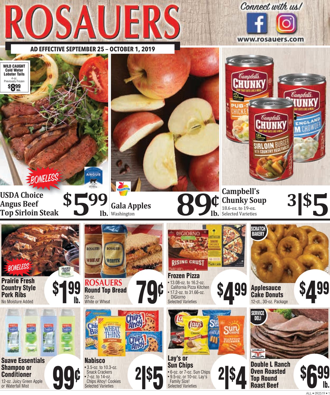 Rosauers Ad from 09/25/2019