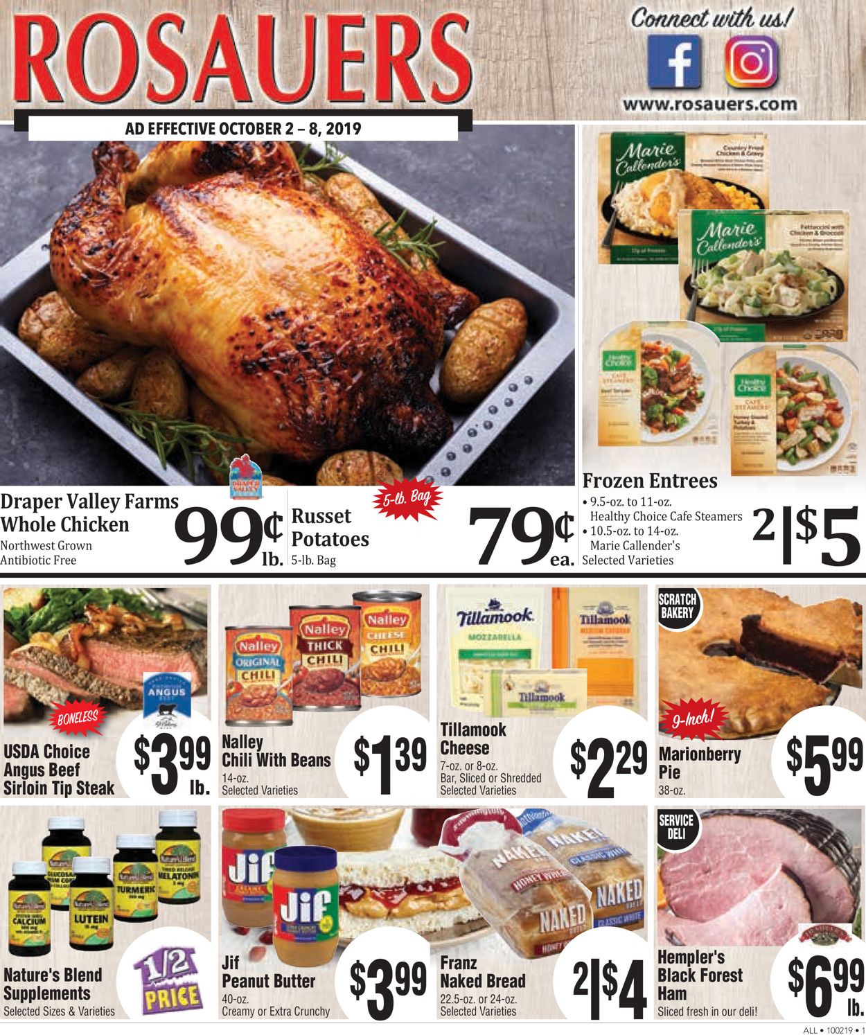 Rosauers Ad from 10/02/2019