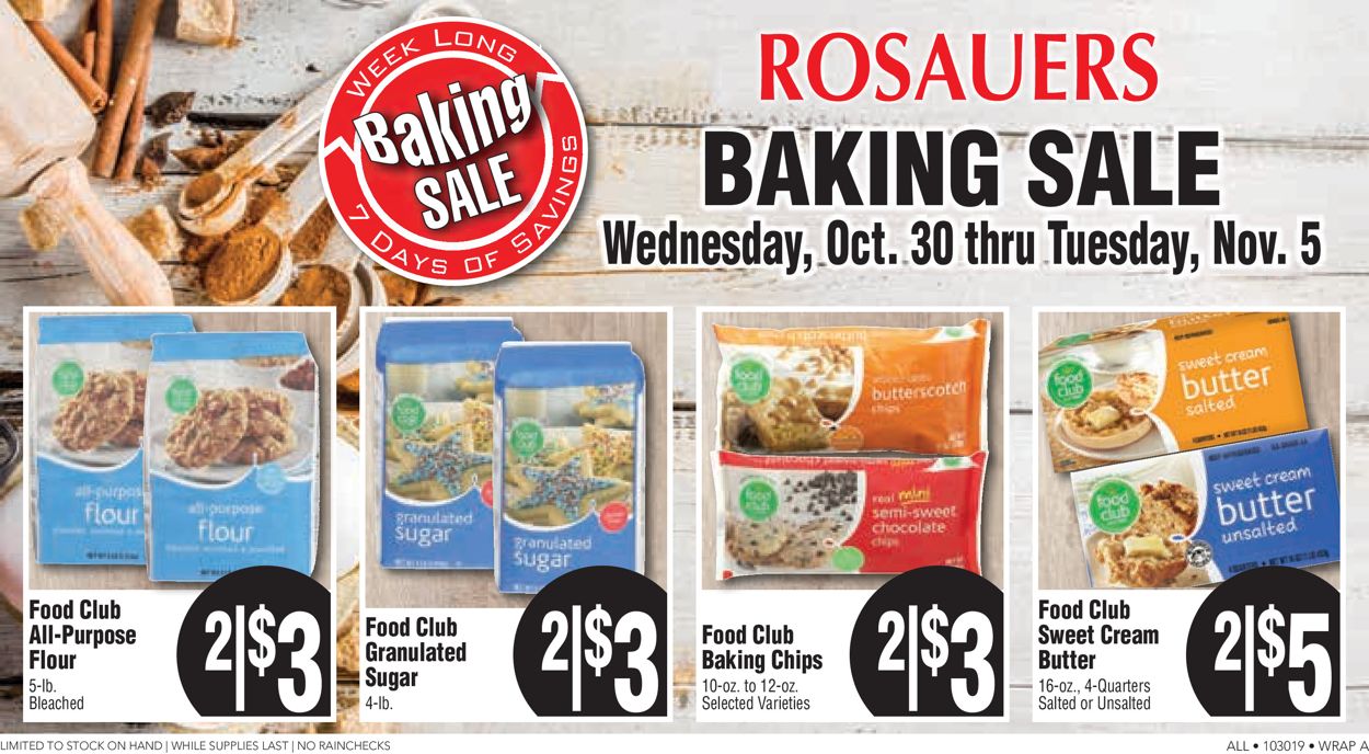 Rosauers Ad from 10/30/2019