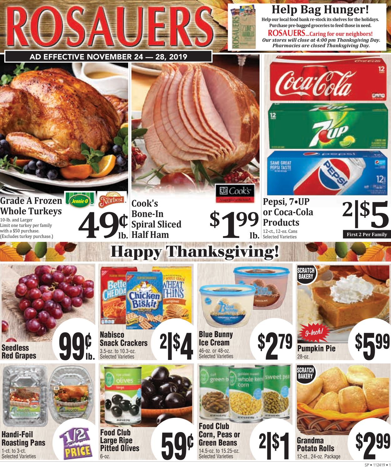 Rosauers Ad from 11/24/2019