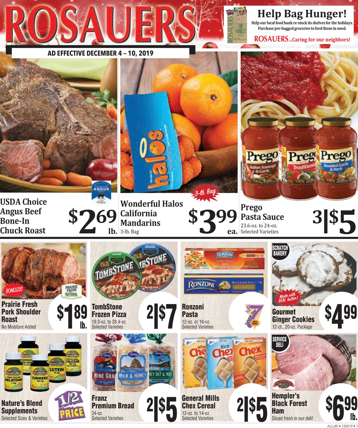 Rosauers Ad from 12/04/2019