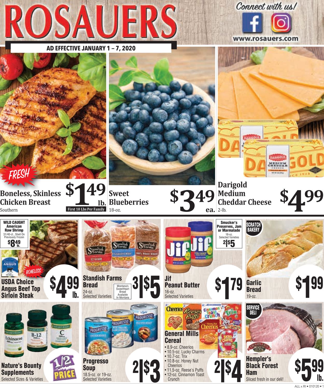 Rosauers Ad from 01/01/2020