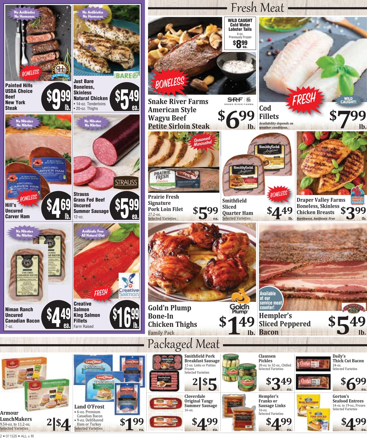 Rosauers Ad from 01/15/2020