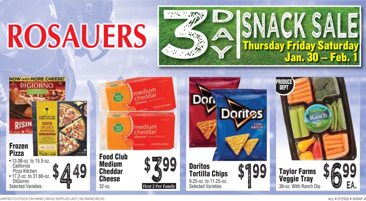 Rosauers Ad from 01/30/2020