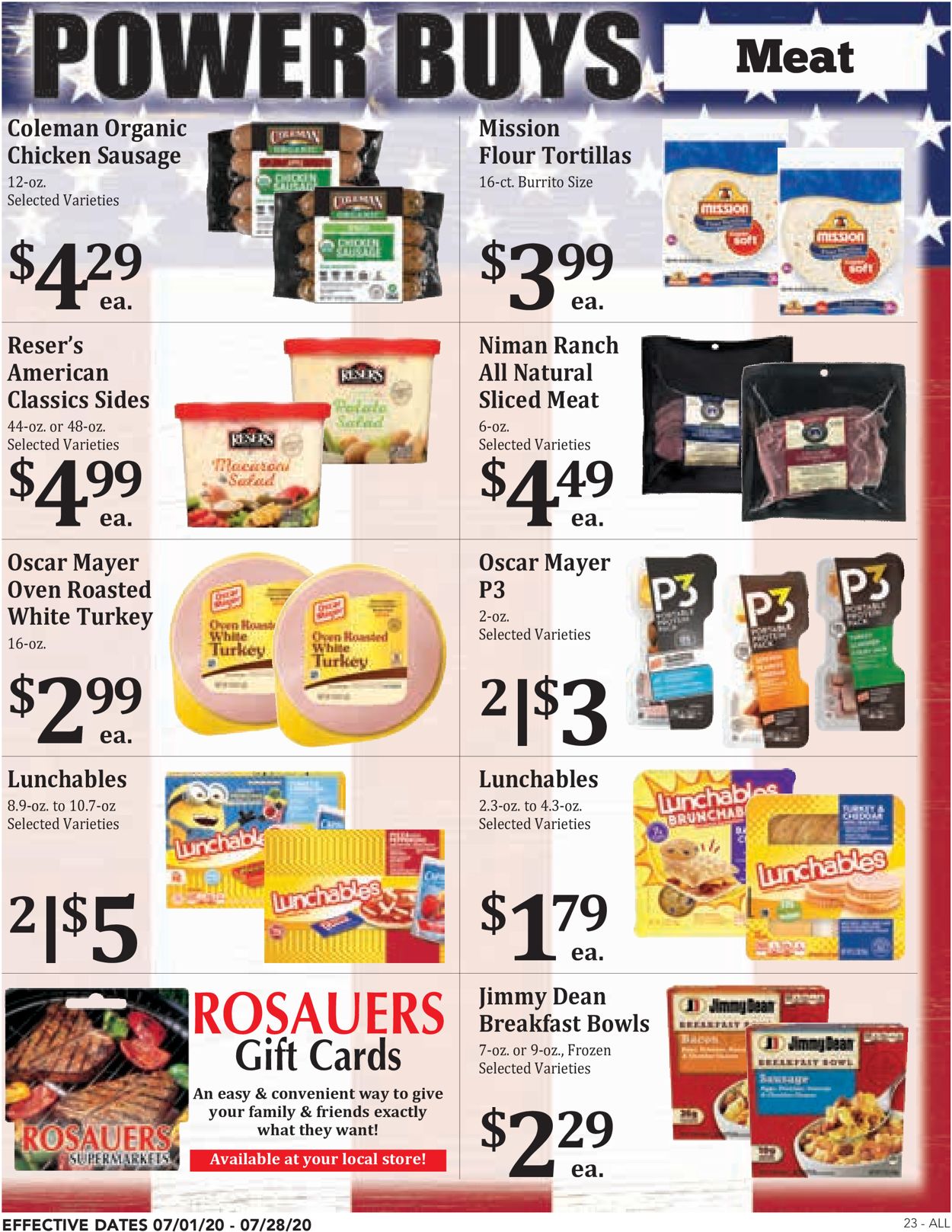 Rosauers Ad from 07/01/2020