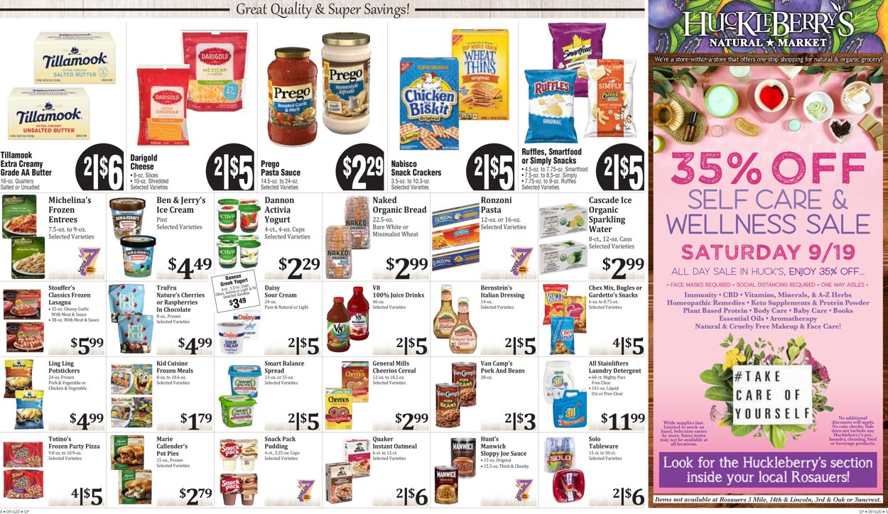 Rosauers Ad from 09/16/2020