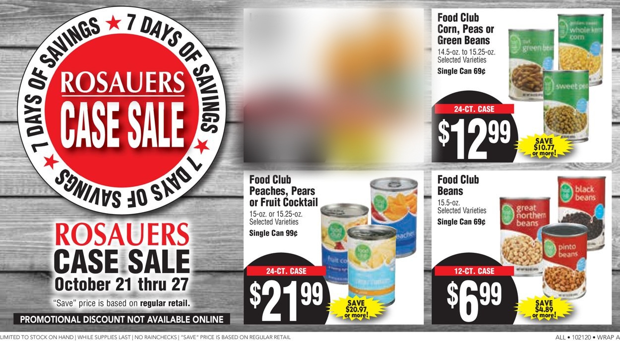 Rosauers Ad from 10/21/2020
