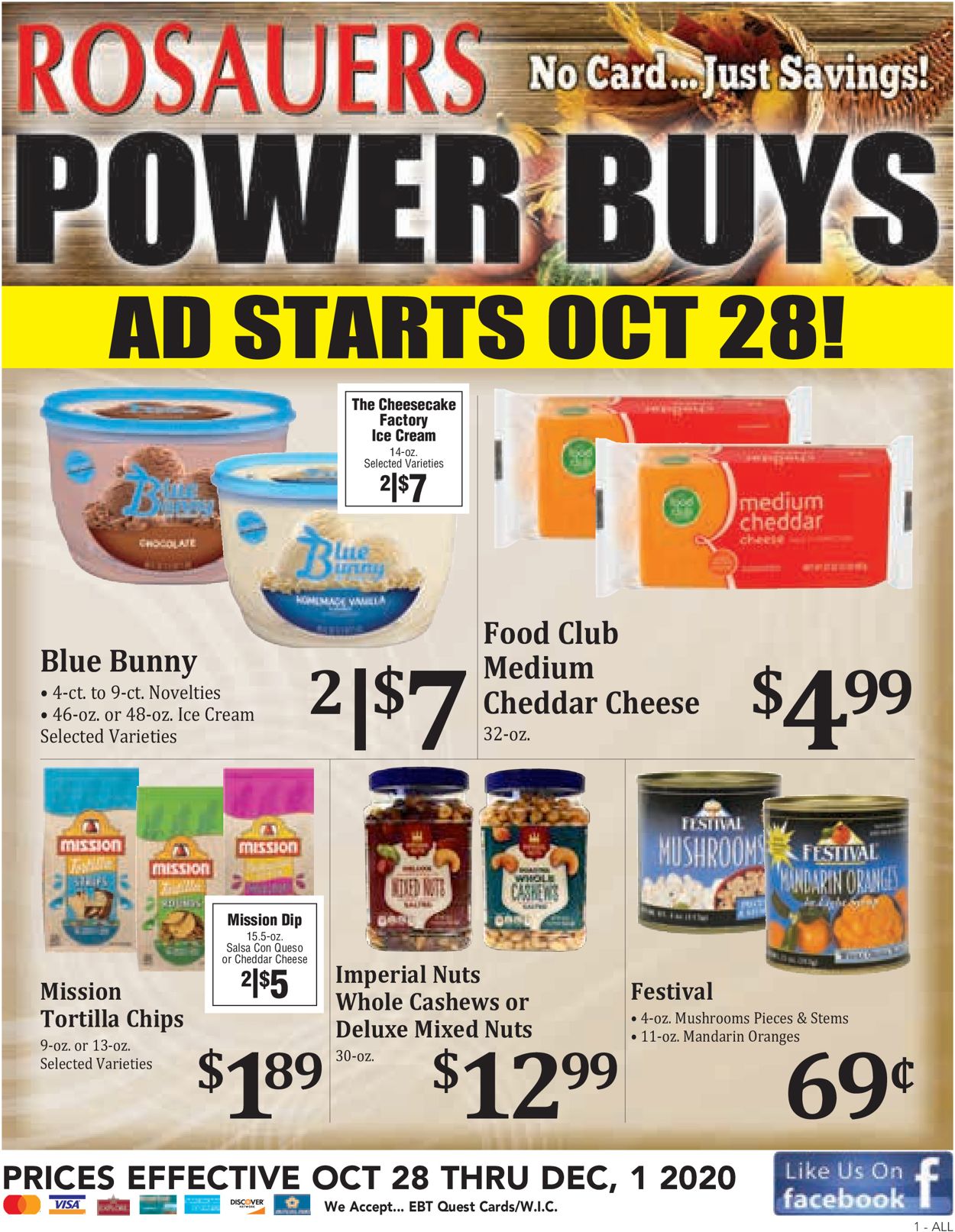 Rosauers Ad from 10/28/2020
