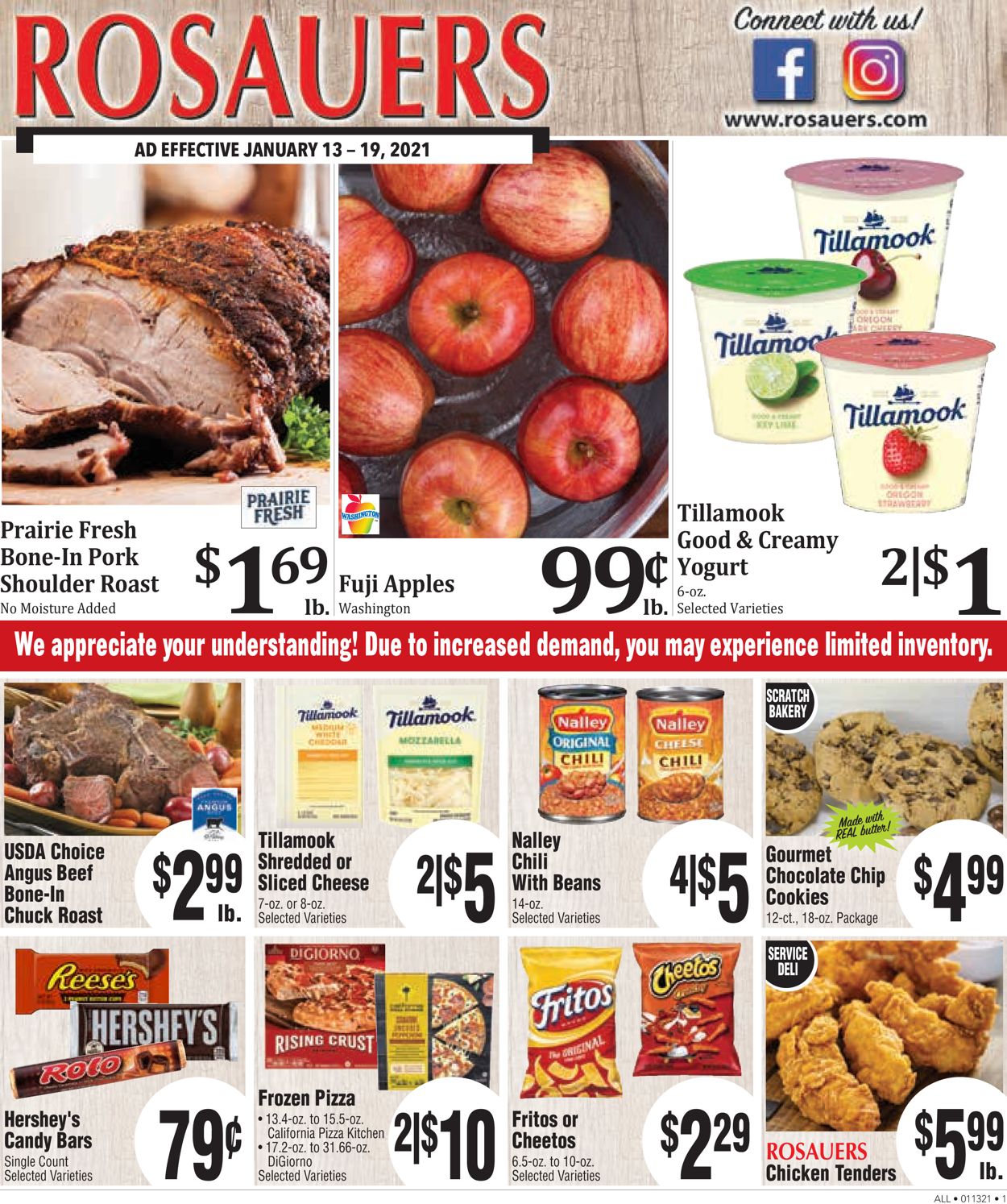 Rosauers Ad from 01/13/2021
