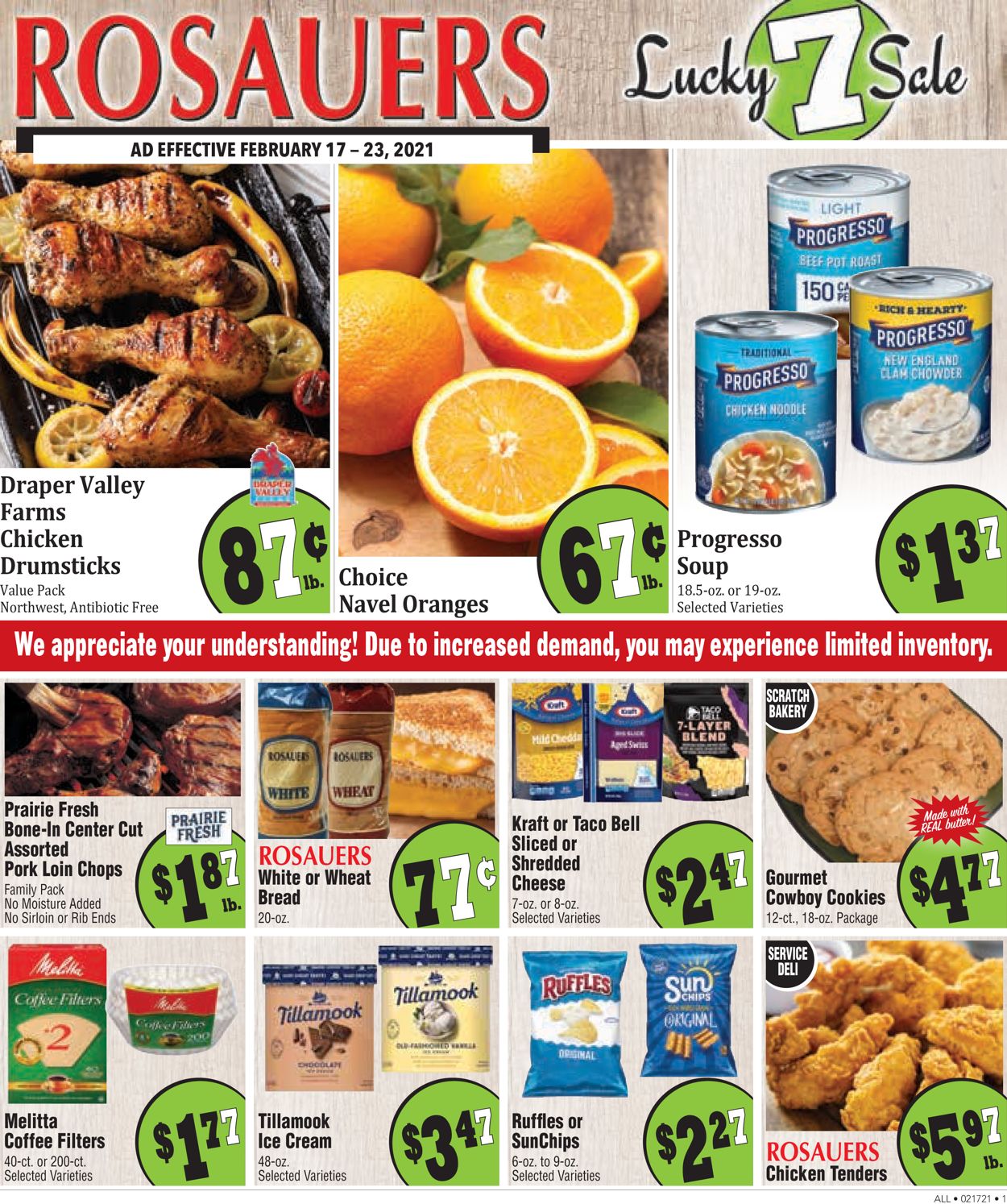 Rosauers Ad from 02/17/2021