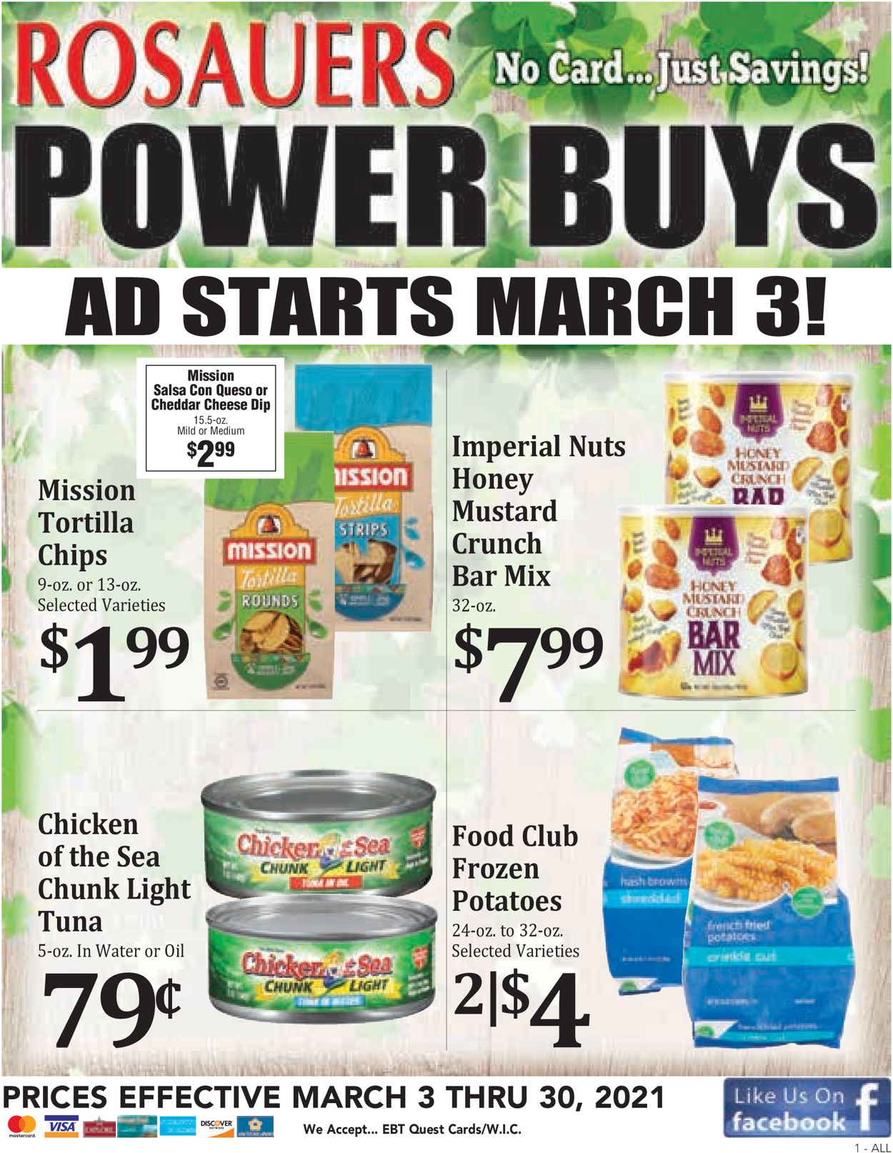 Rosauers Ad from 03/03/2021