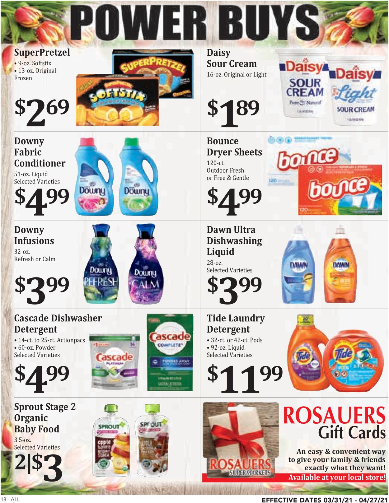 Rosauers Ad from 03/31/2021