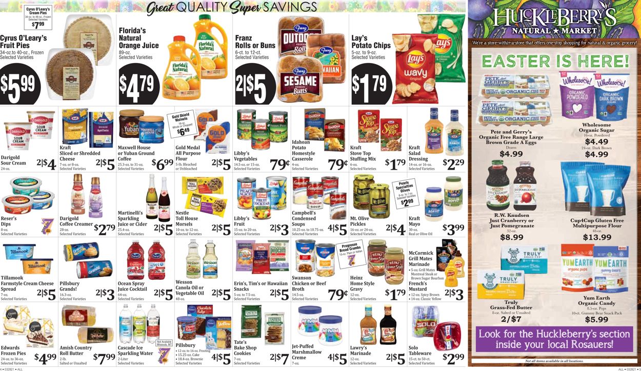 Rosauers Ad from 03/28/2021