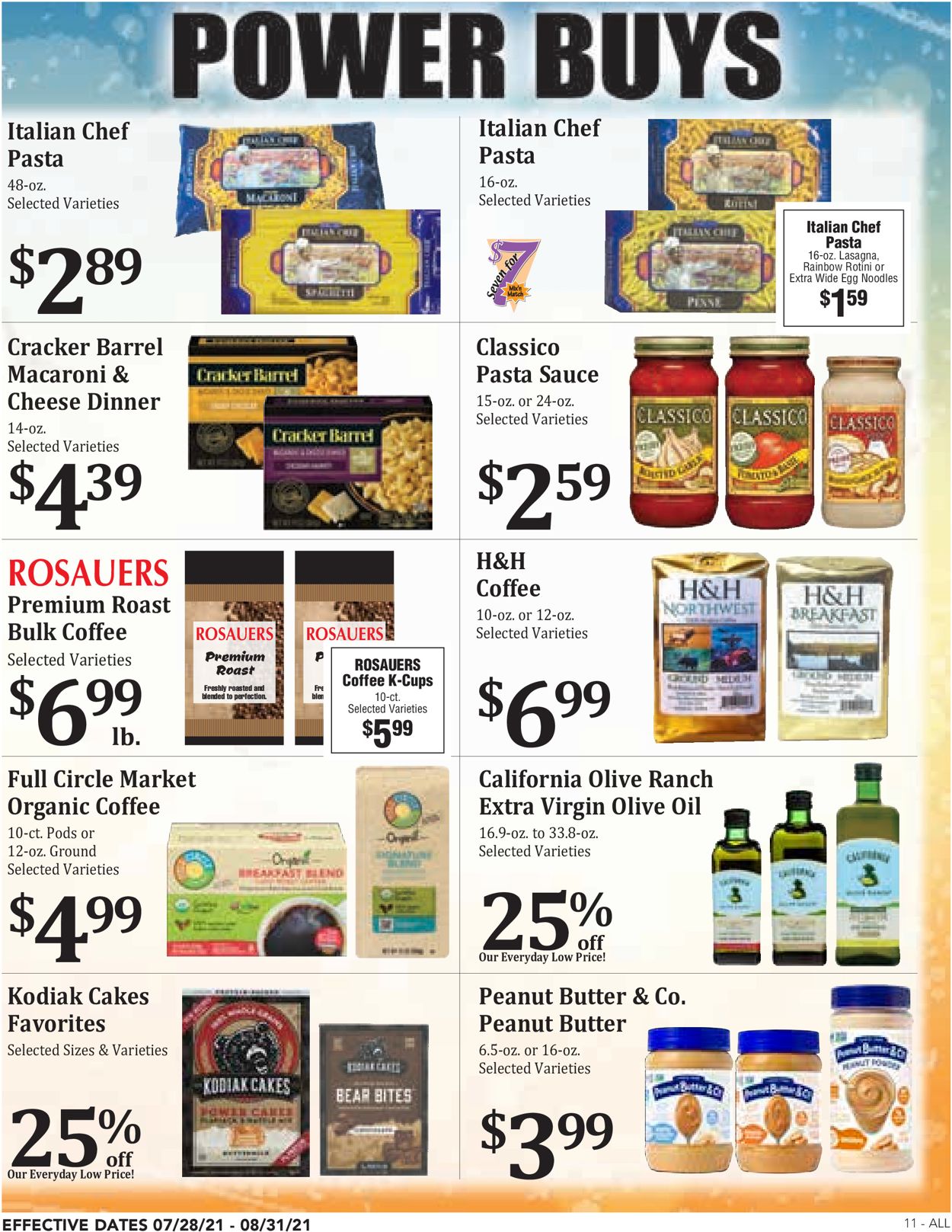 Rosauers Ad from 07/28/2021