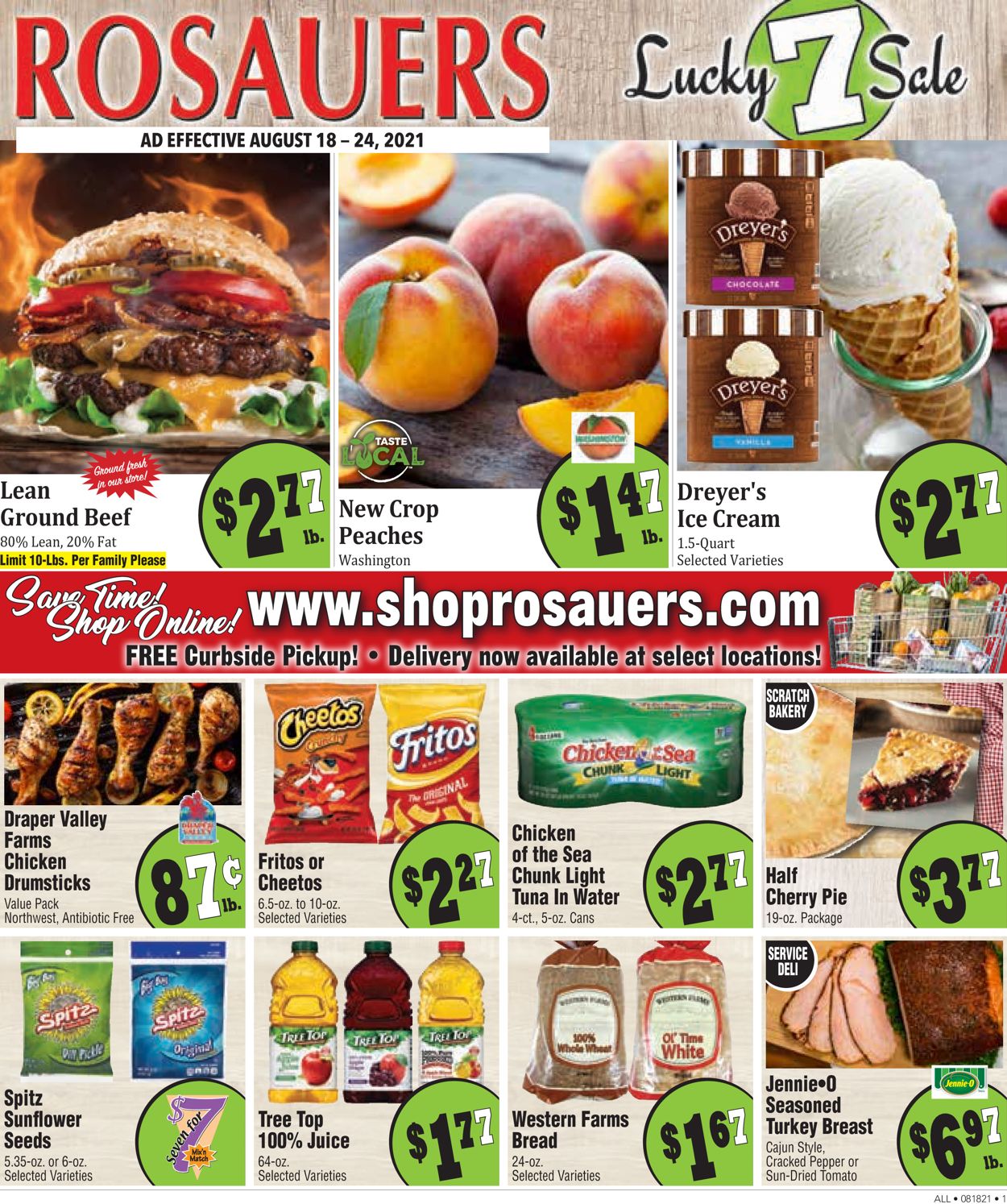Rosauers Ad from 08/18/2021