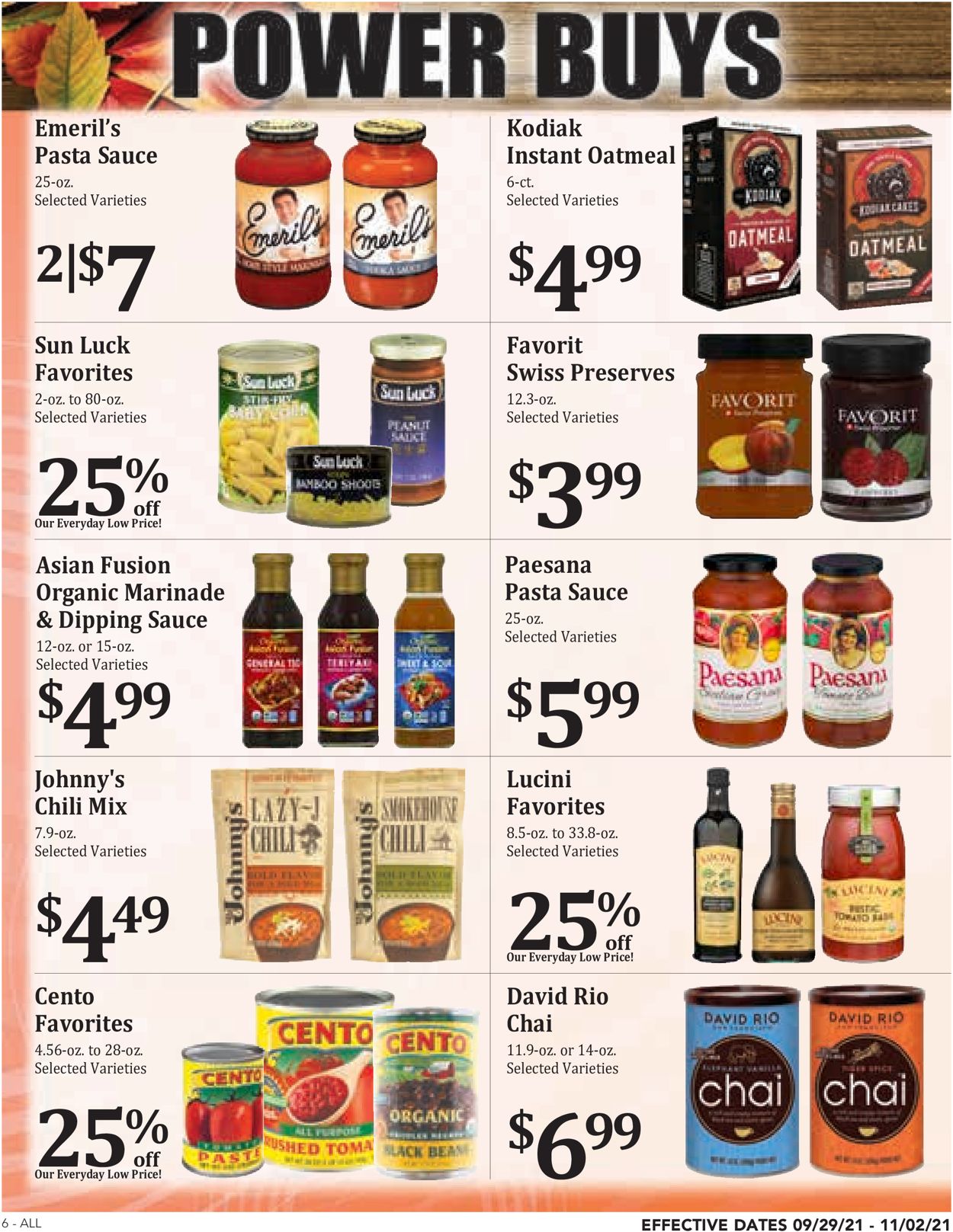 Rosauers Ad from 09/29/2021