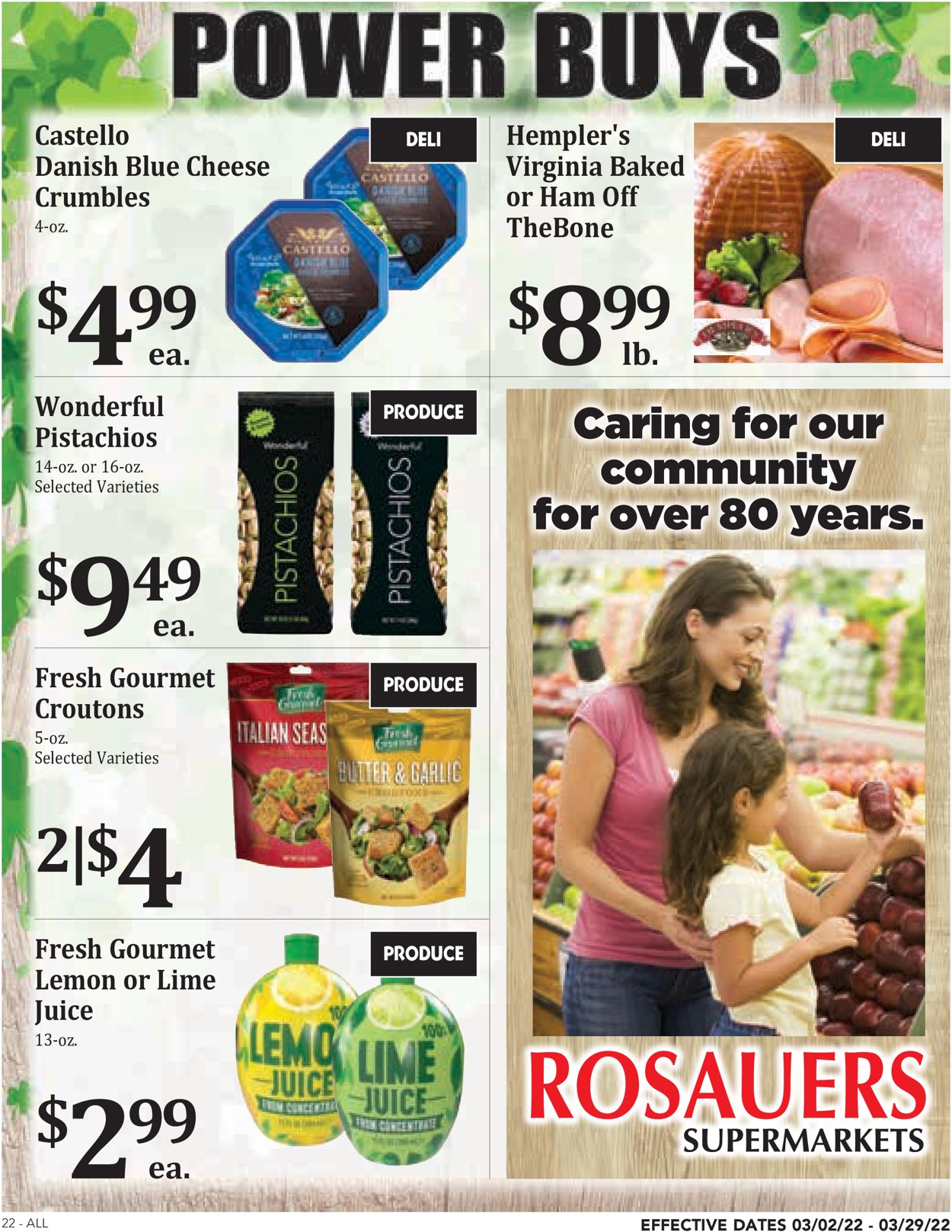 Rosauers Ad from 03/02/2022