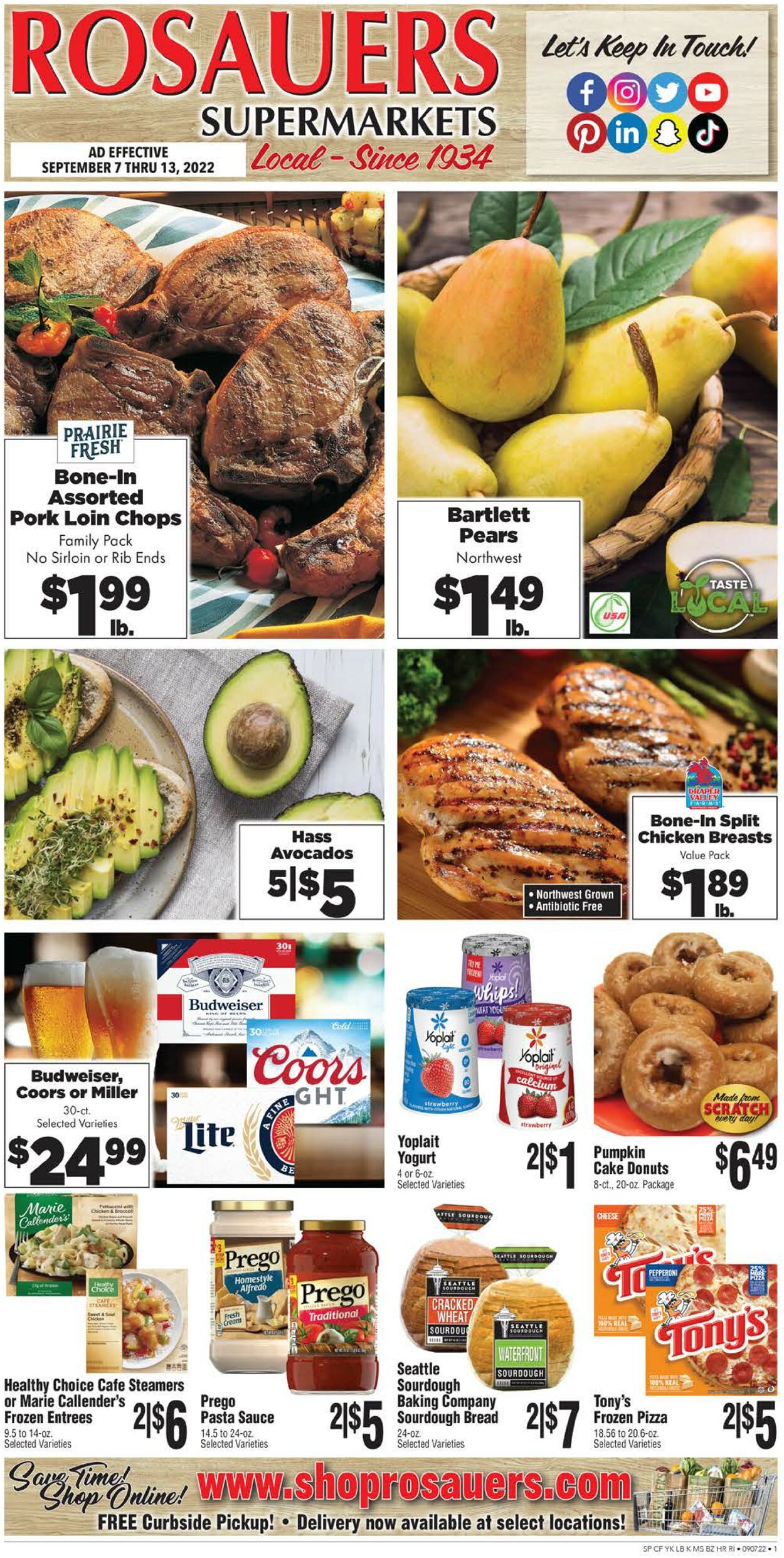 Rosauers Ad from 09/07/2022