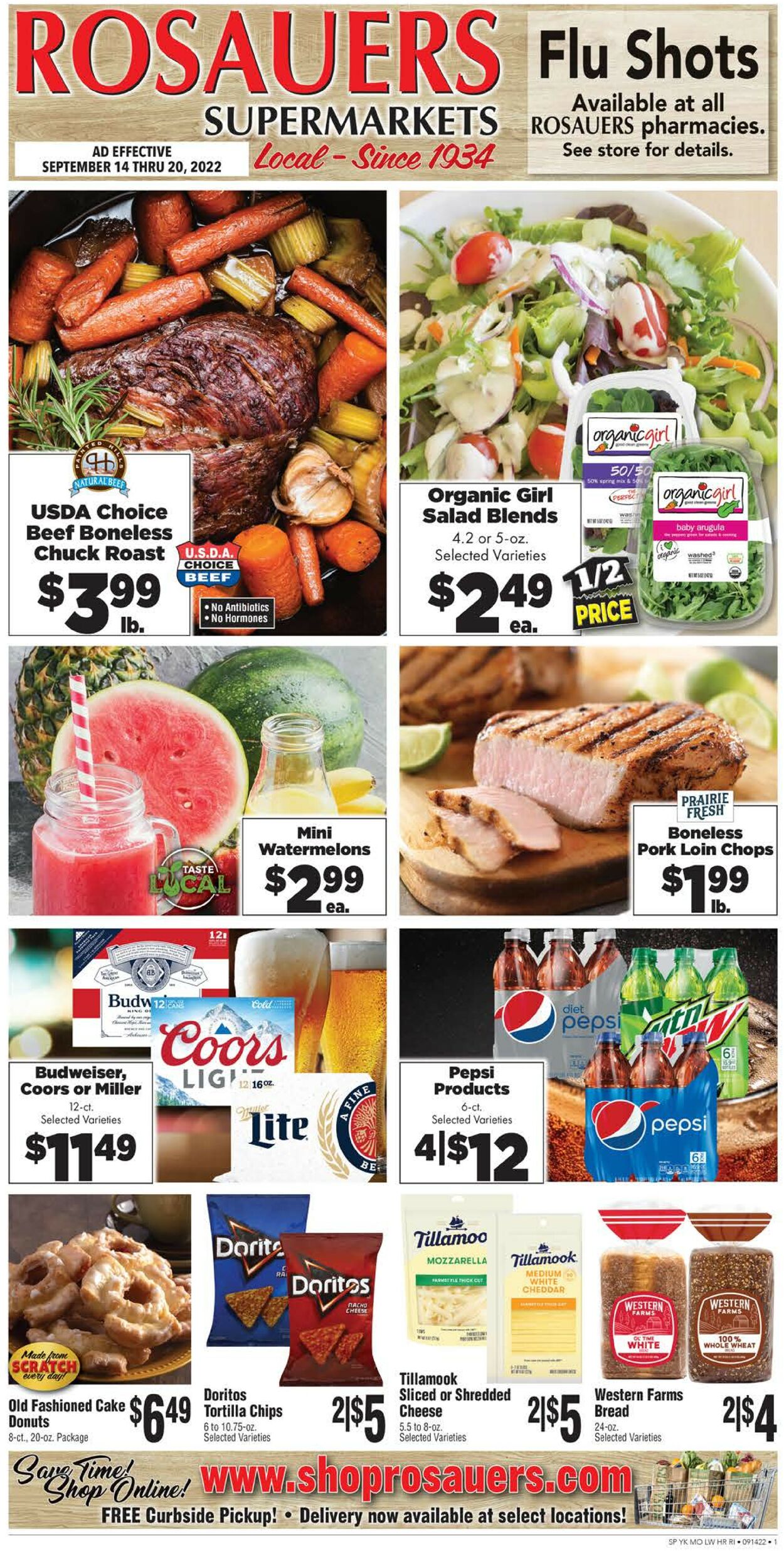 Rosauers Ad from 09/14/2022