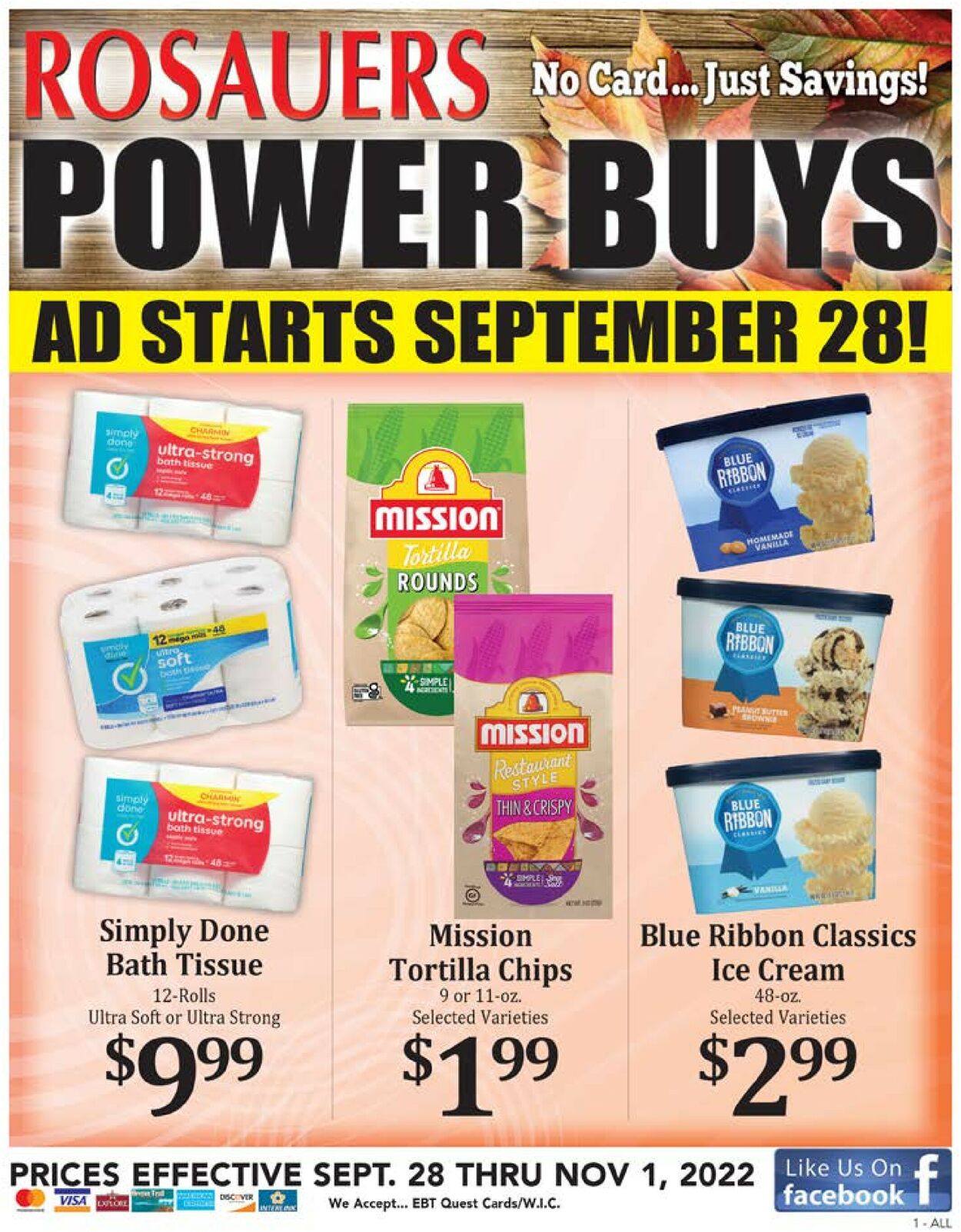 Rosauers Ad from 09/28/2022