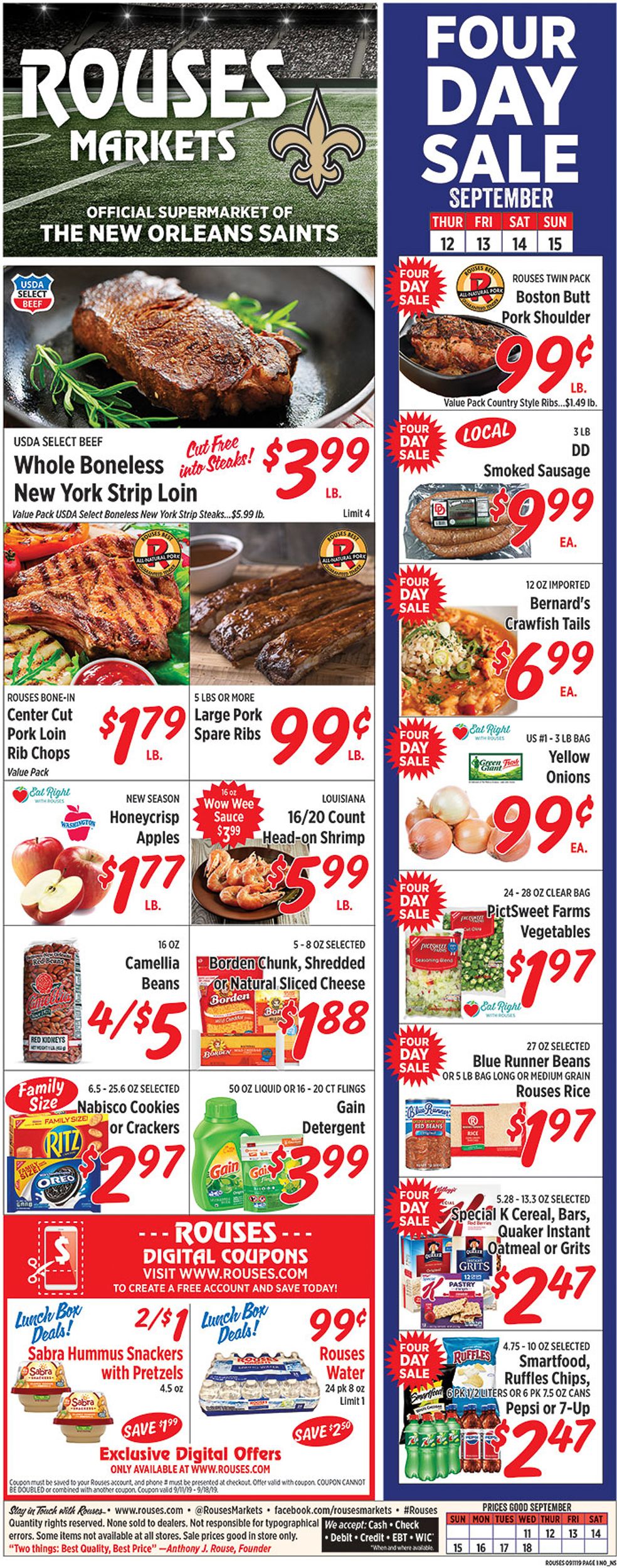 Rouses Ad from 09/11/2019