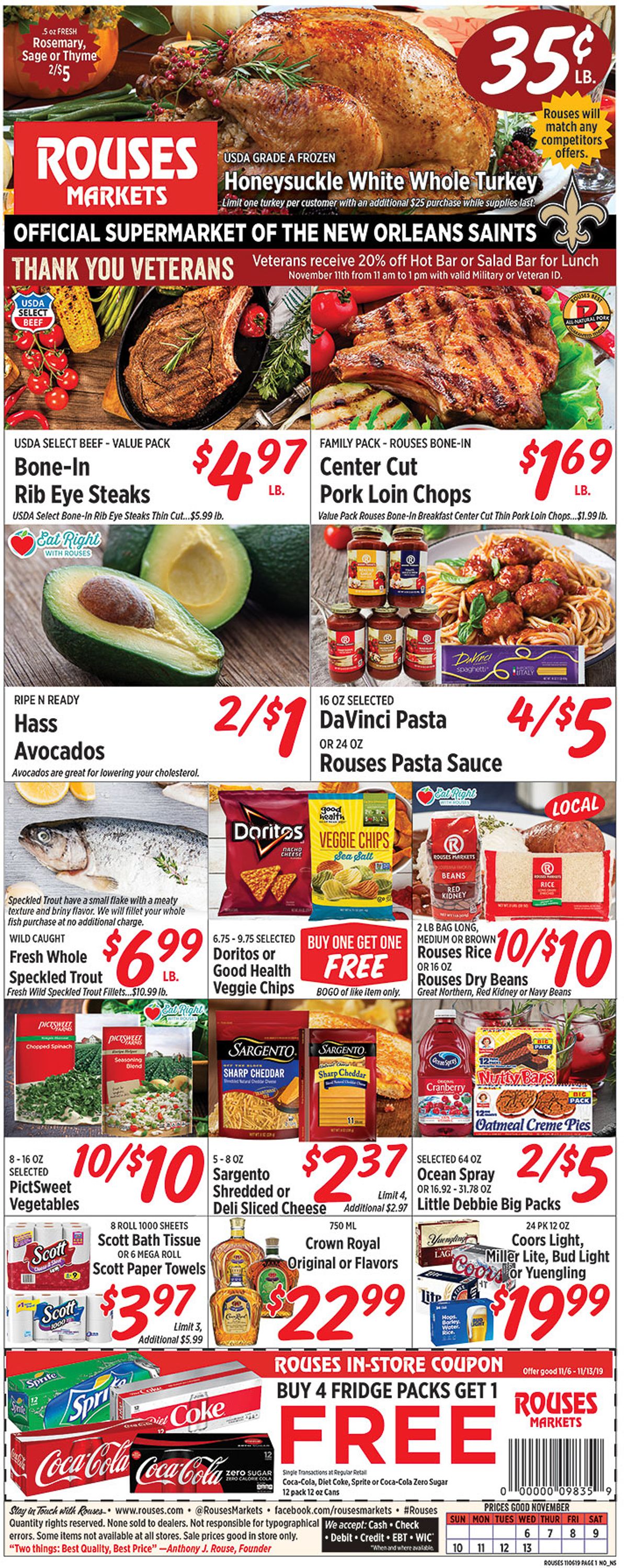 Rouses Ad from 11/06/2019