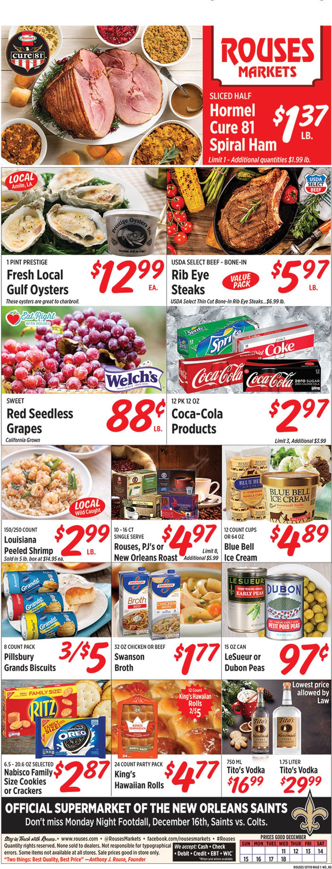 Rouses Ad from 12/11/2019