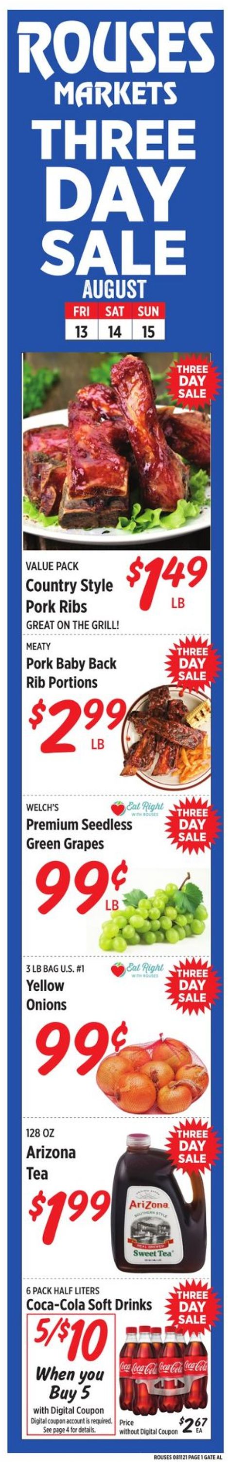 Rouses Ad from 08/11/2021