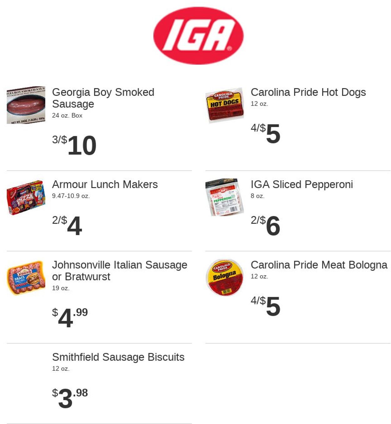 Rowe's IGA Supermarkets Ad from 07/28/2021