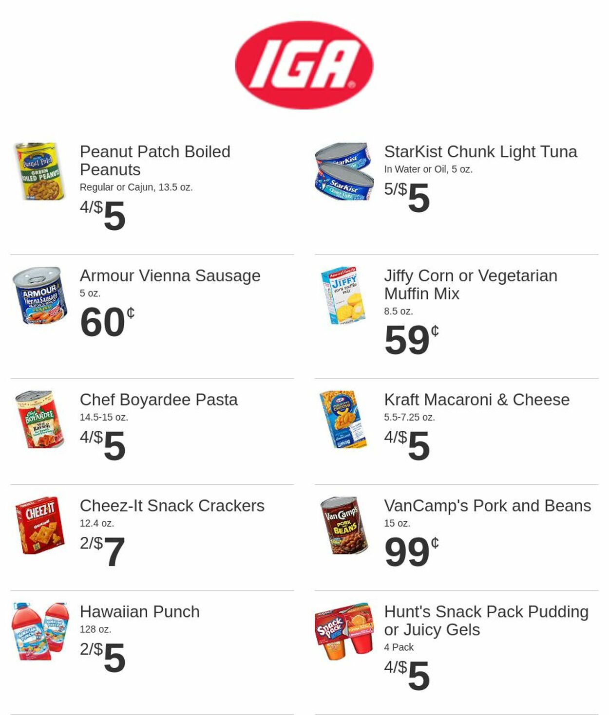 Rowe's IGA Supermarkets Ad from 08/31/2022