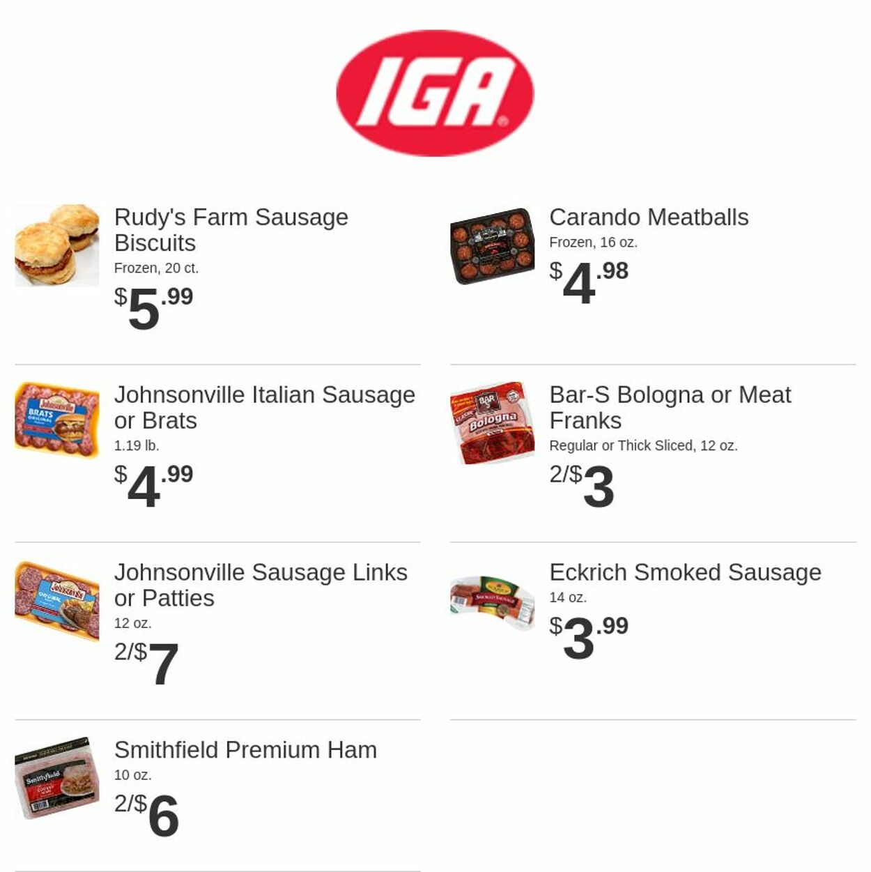 Rowe's IGA Supermarkets Ad from 09/14/2022