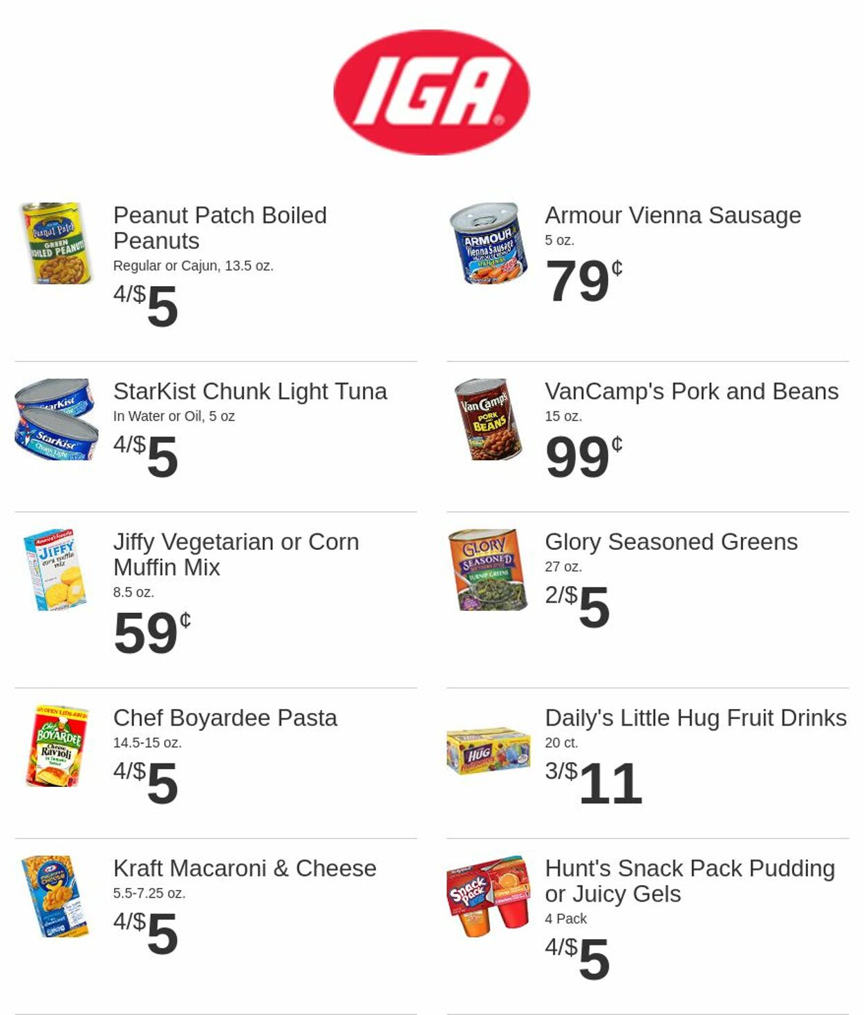 Rowe's IGA Supermarkets Ad from 09/28/2022