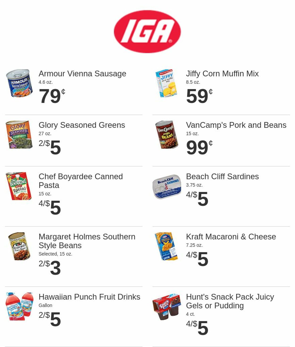 Rowe's IGA Supermarkets Ad from 12/28/2022