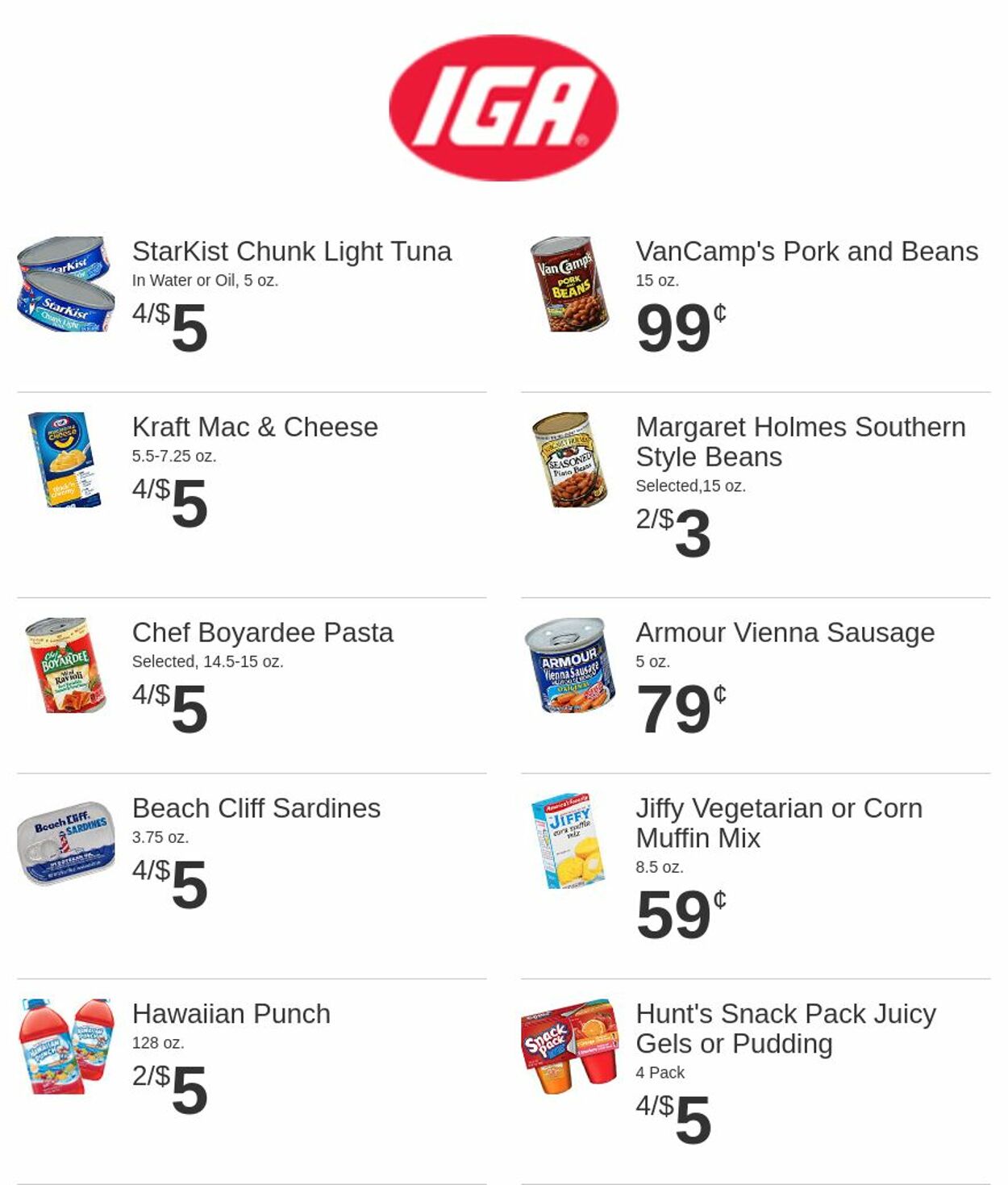 Rowe's IGA Supermarkets Ad from 01/04/2023