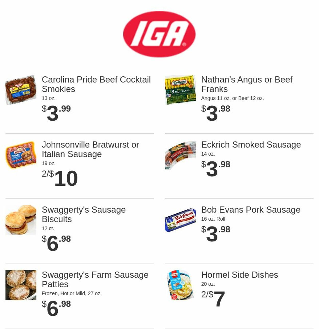 Rowe's IGA Supermarkets Ad from 01/18/2023