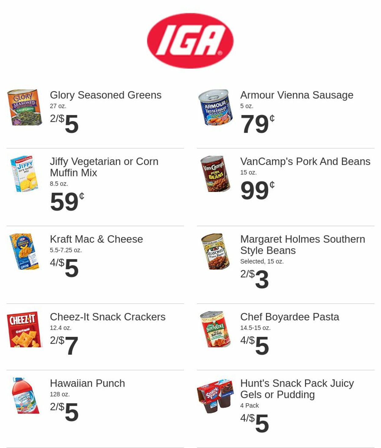 Rowe's IGA Supermarkets Ad from 01/18/2023