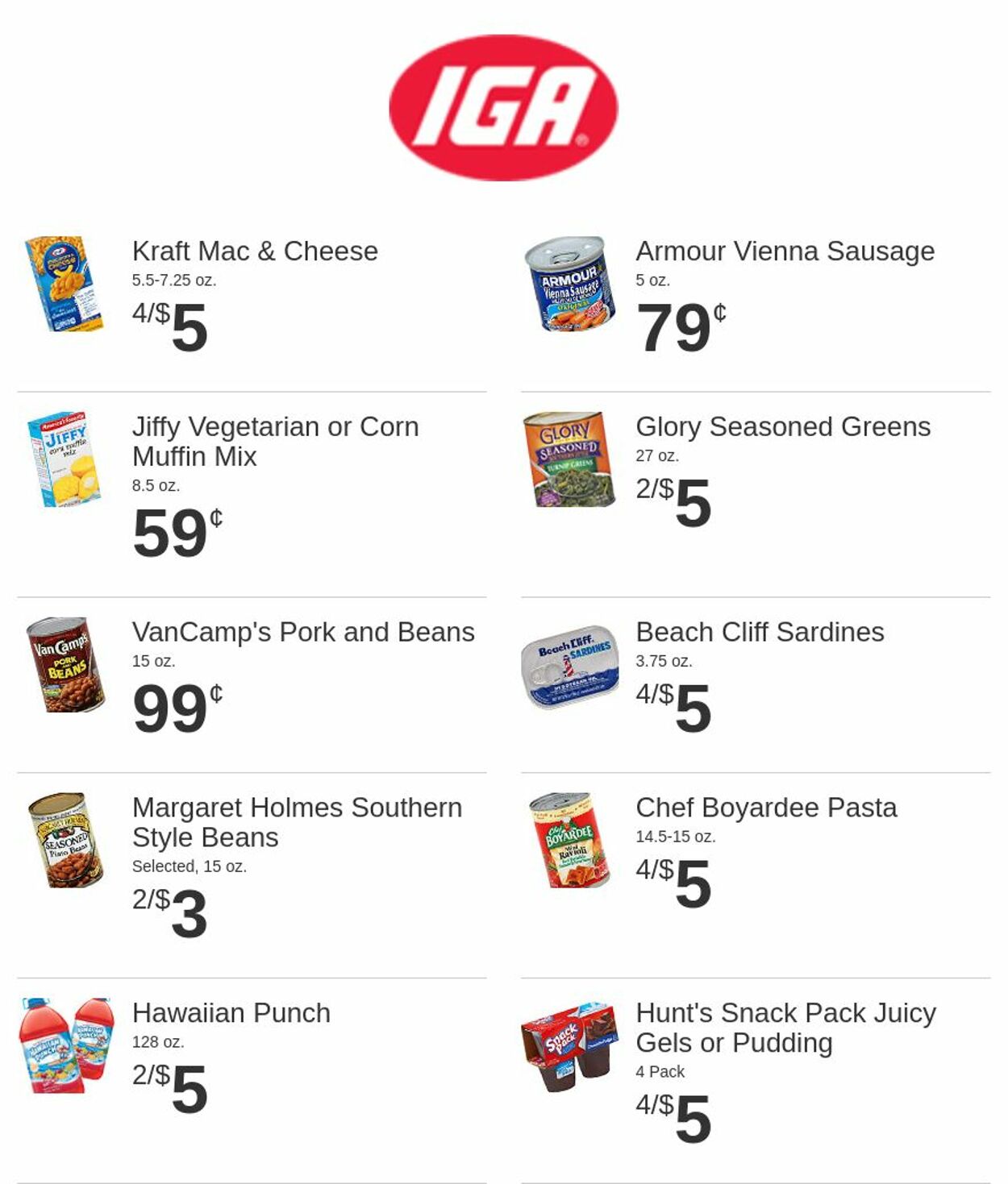 Rowe's IGA Supermarkets Ad from 03/15/2023