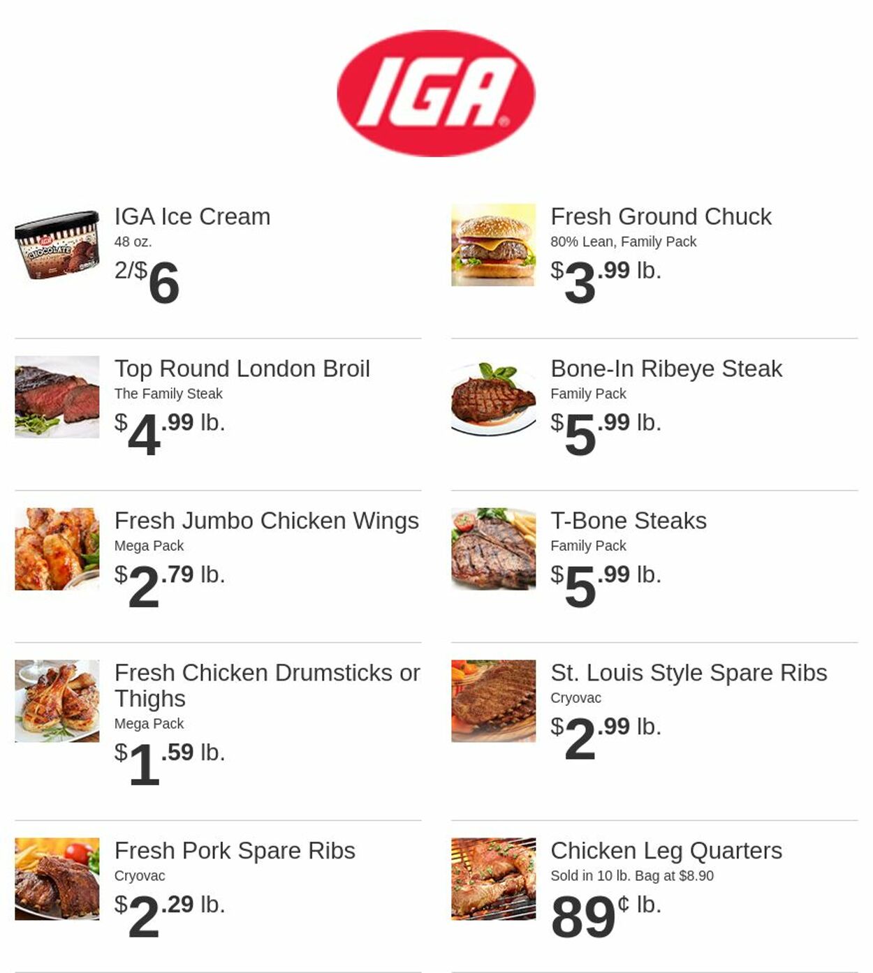 Rowe's IGA Supermarkets Ad from 04/12/2023