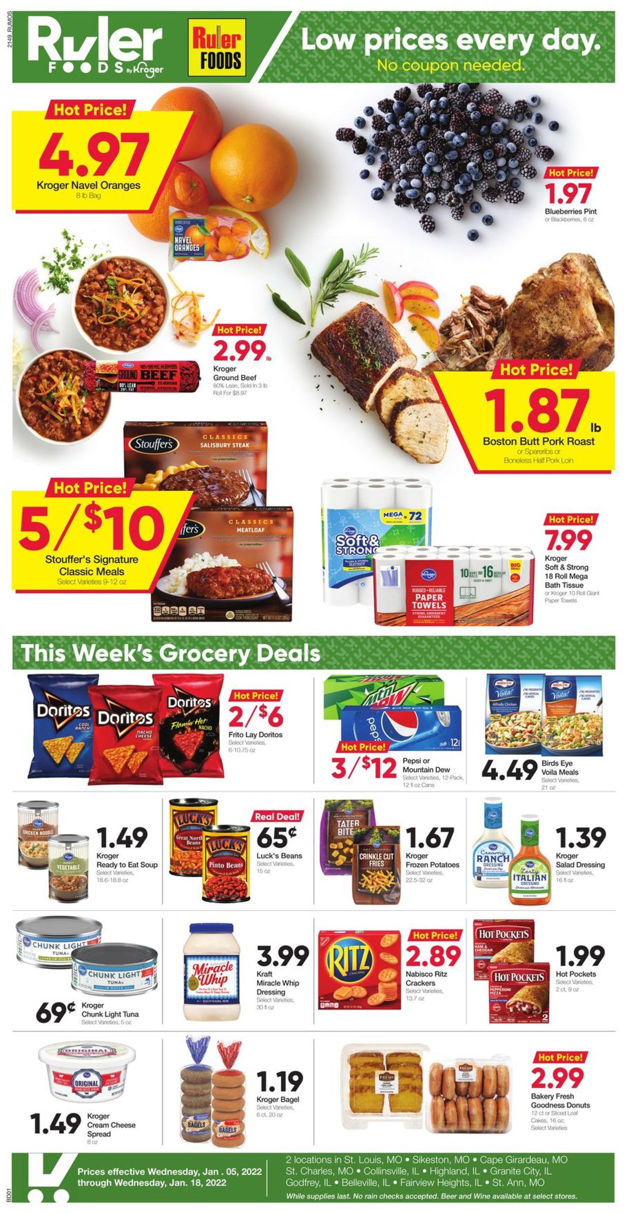Ruler Foods Ad from 01/05/2022