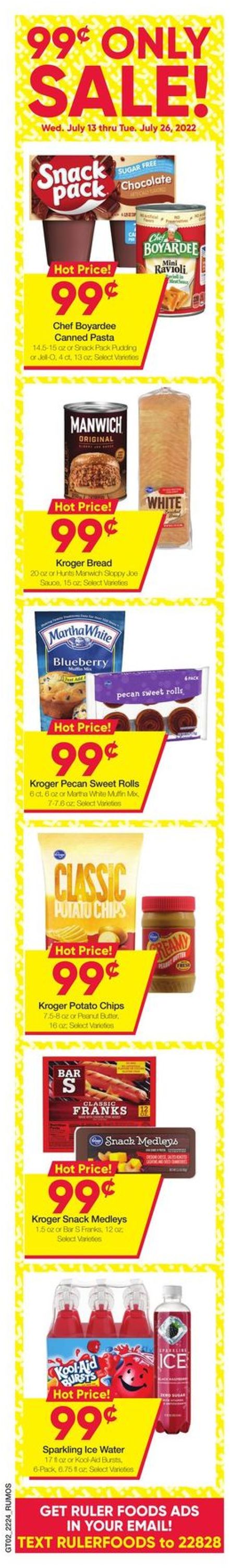 Ruler Foods Ad from 07/13/2022
