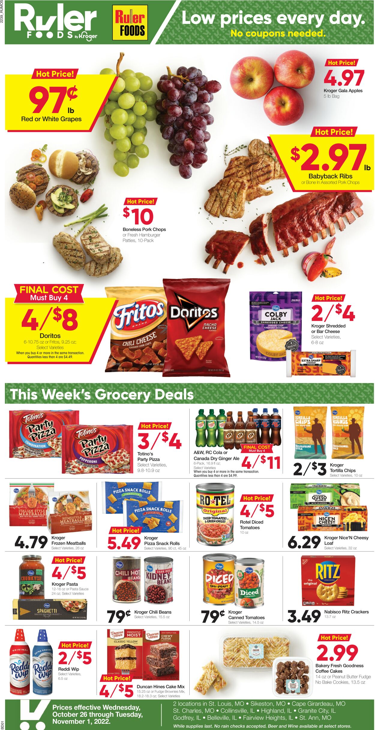 Ruler Foods Ad from 10/26/2022
