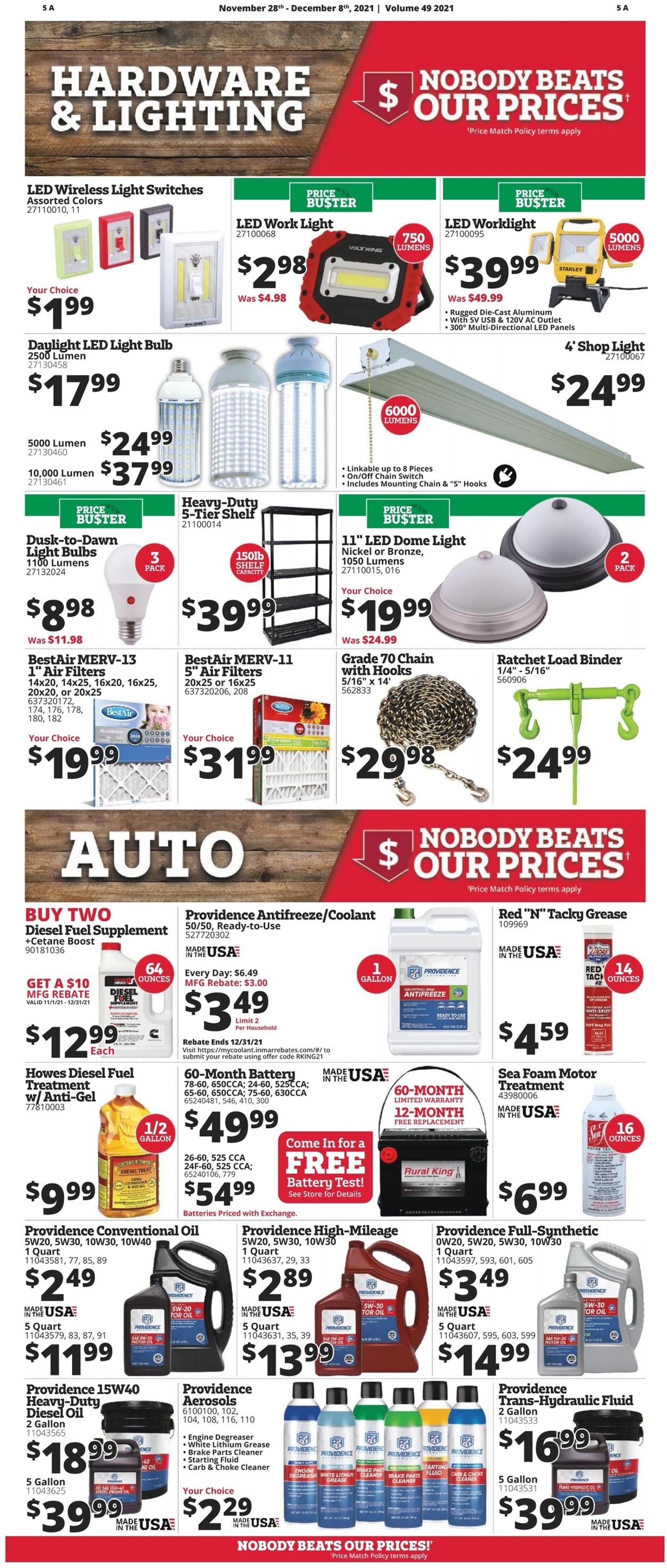 Rural King Ad from 11/28/2021
