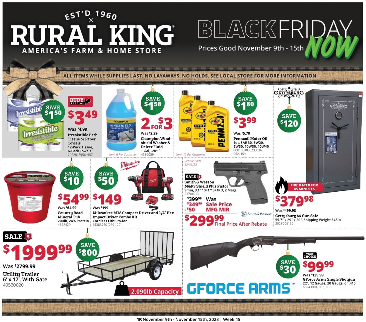 Rural King Ad from 11/09/2023