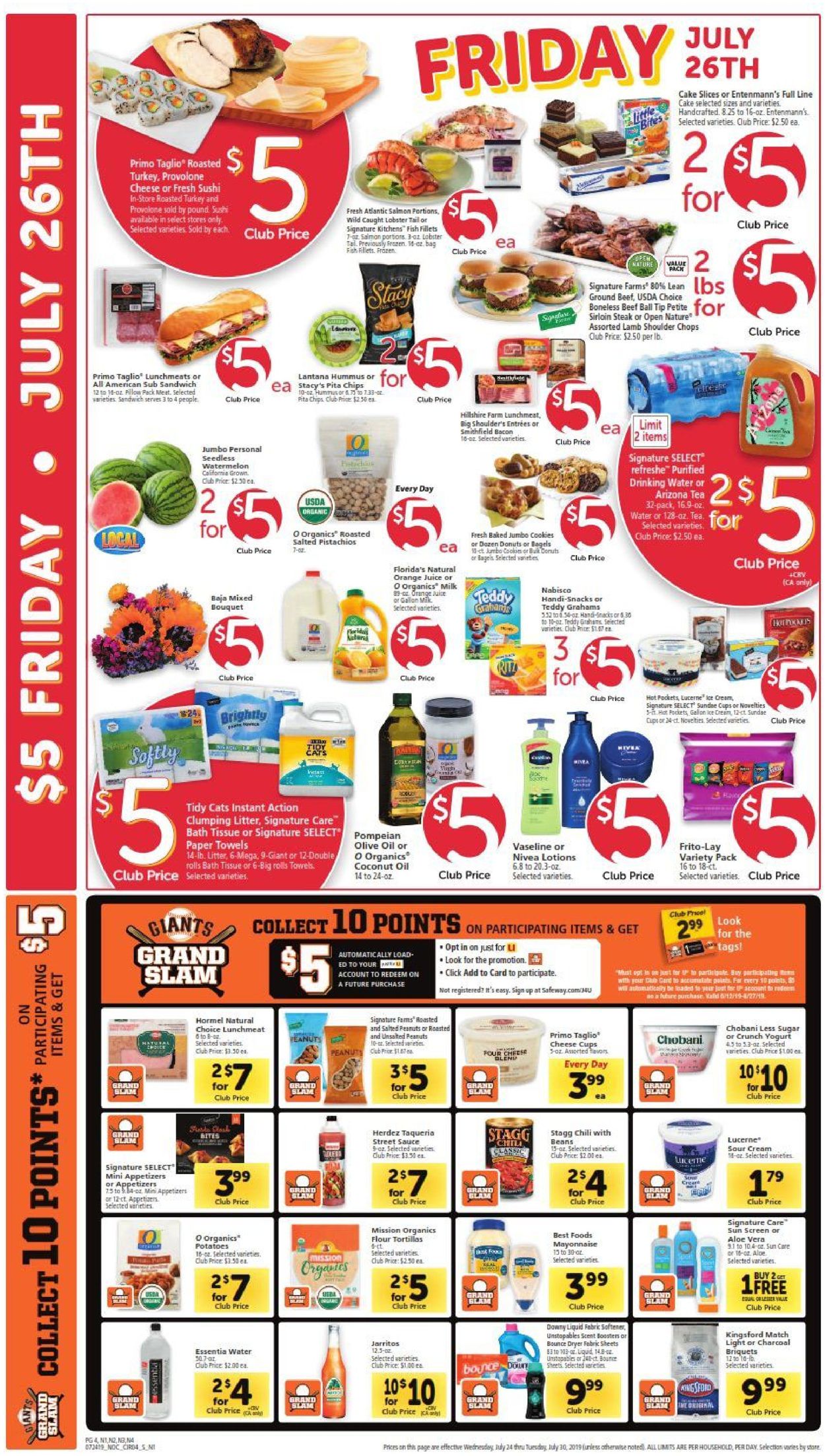 Safeway Ad from 07/24/2019