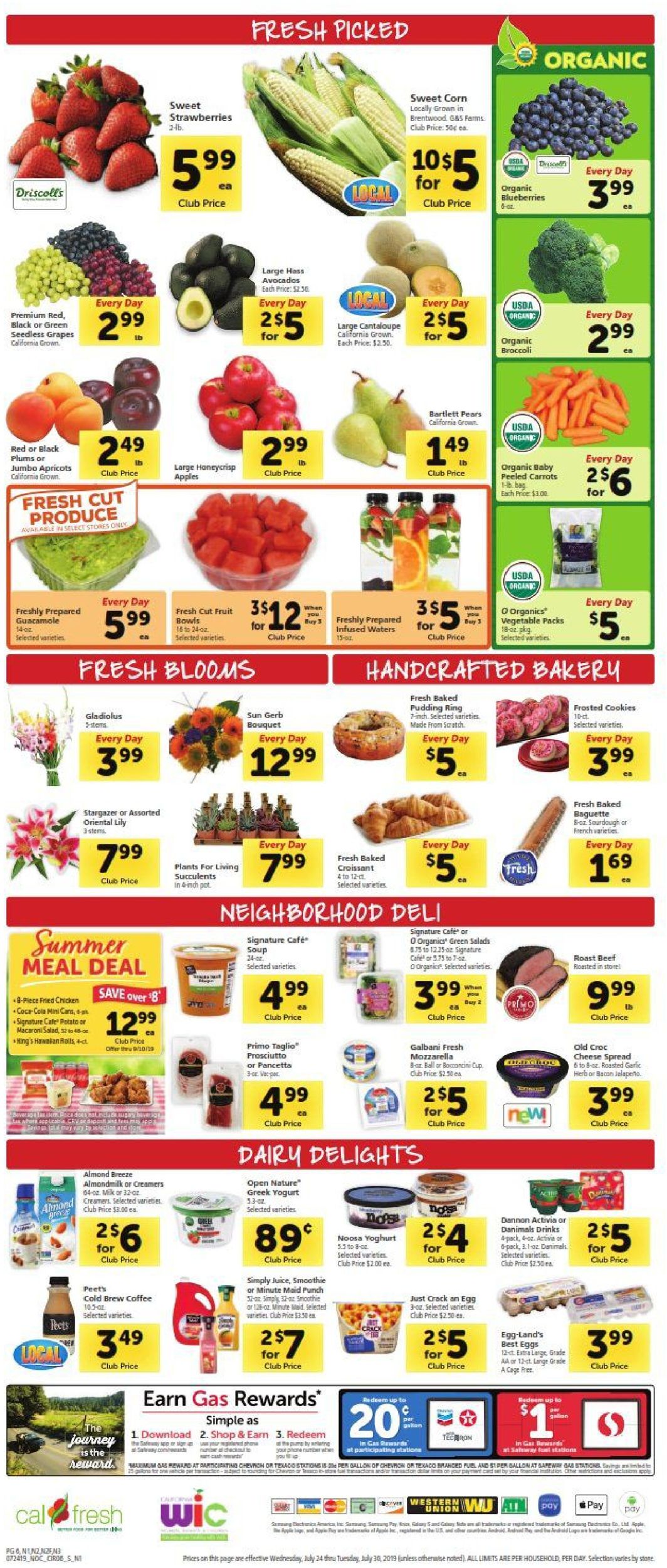 Safeway Ad from 07/24/2019