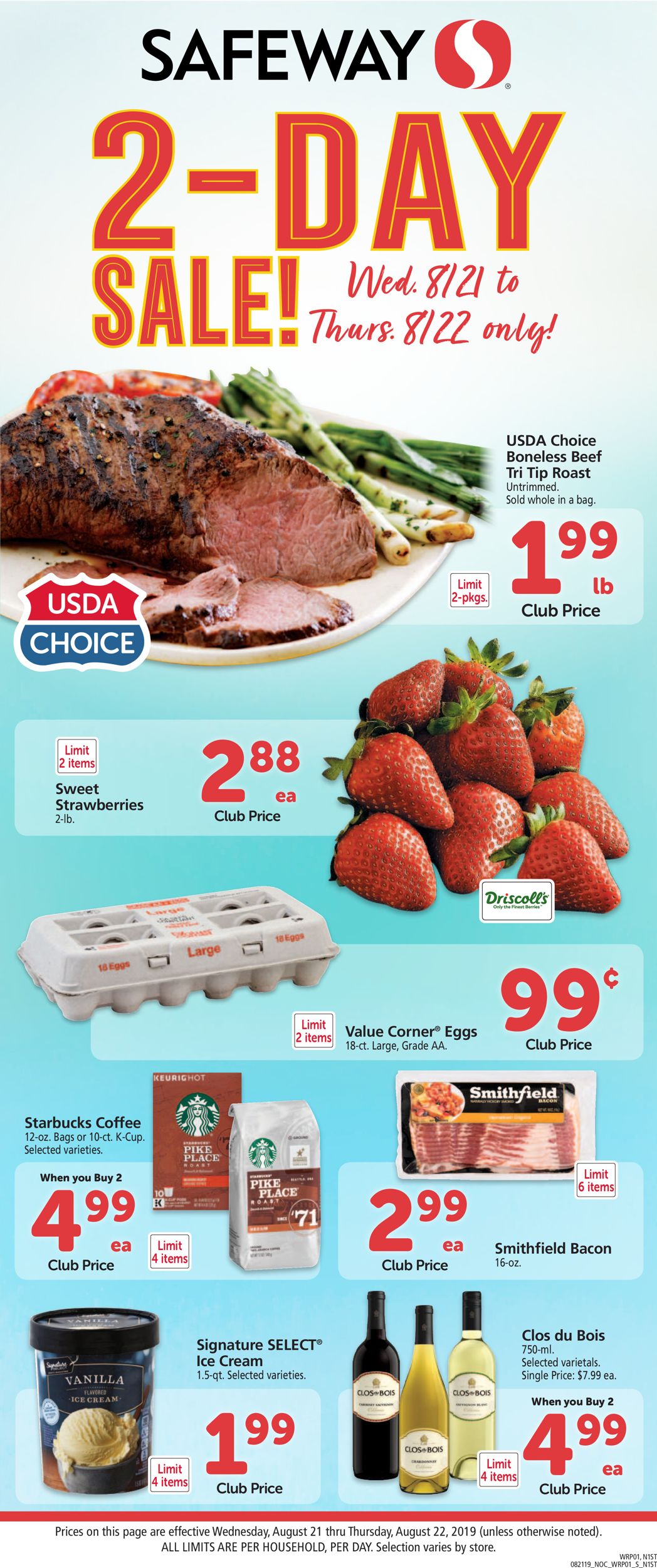 Safeway Ad from 08/21/2019