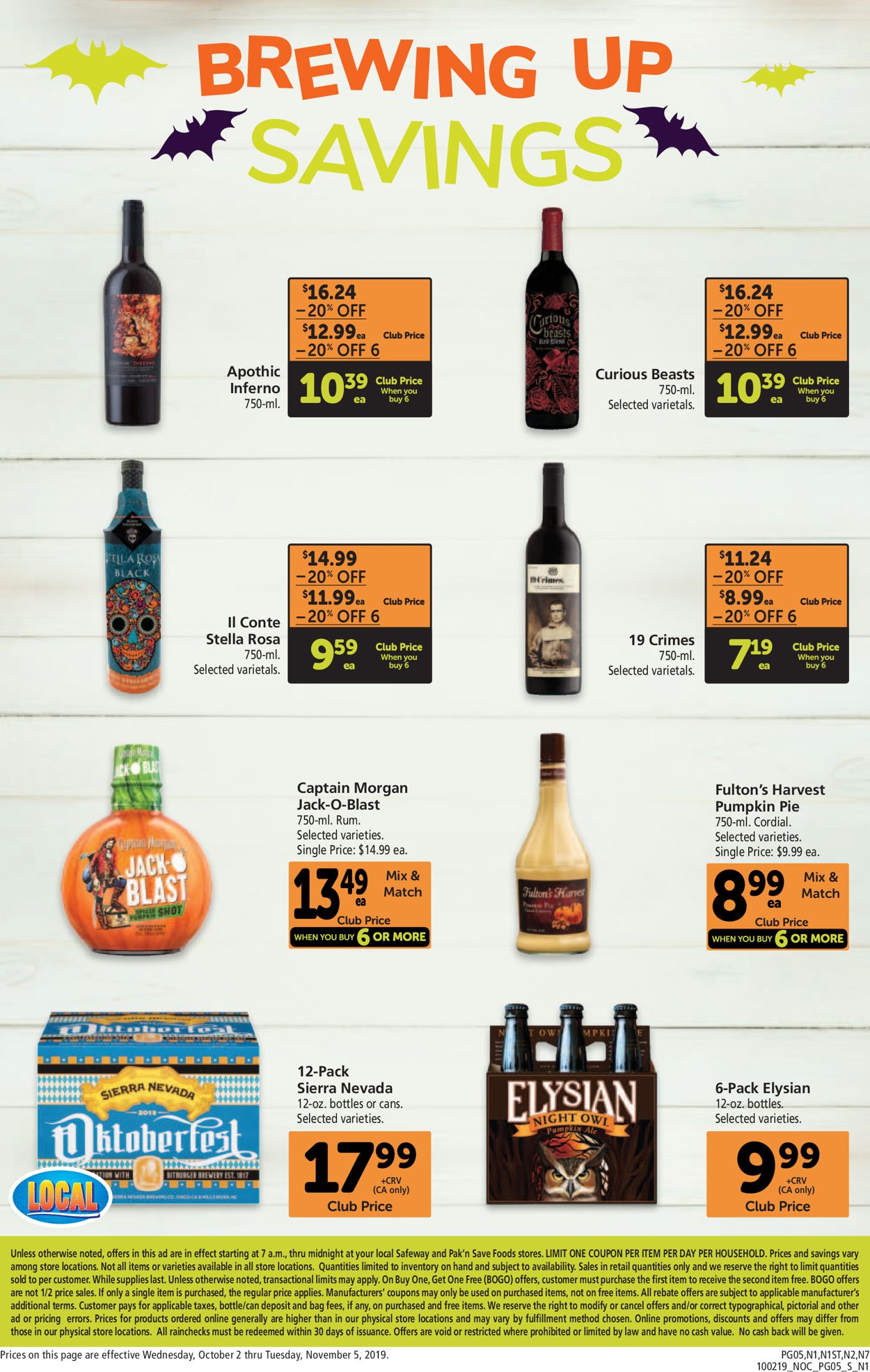 Safeway Ad from 10/02/2019