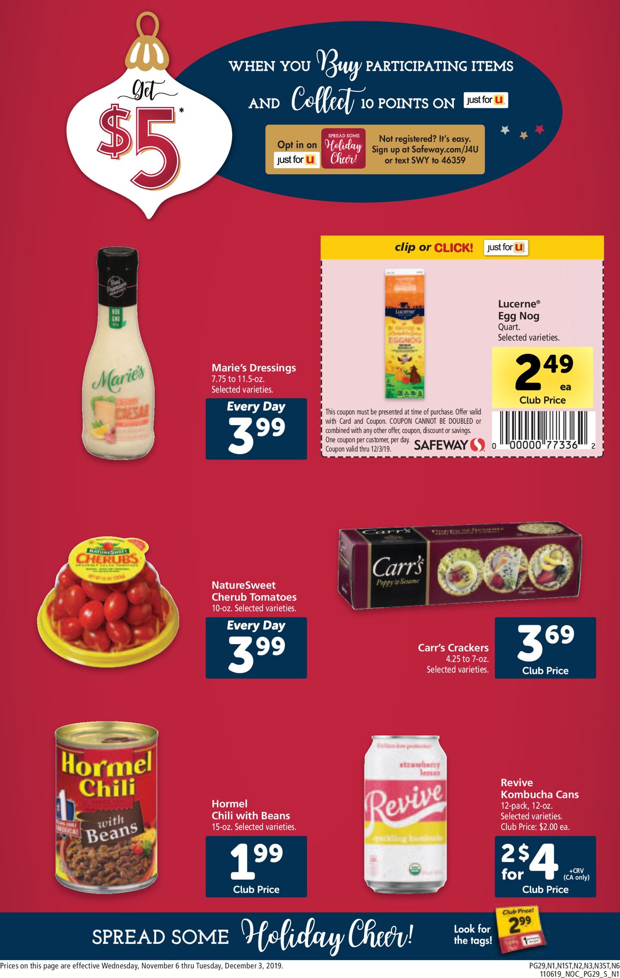 Safeway Ad from 11/06/2019