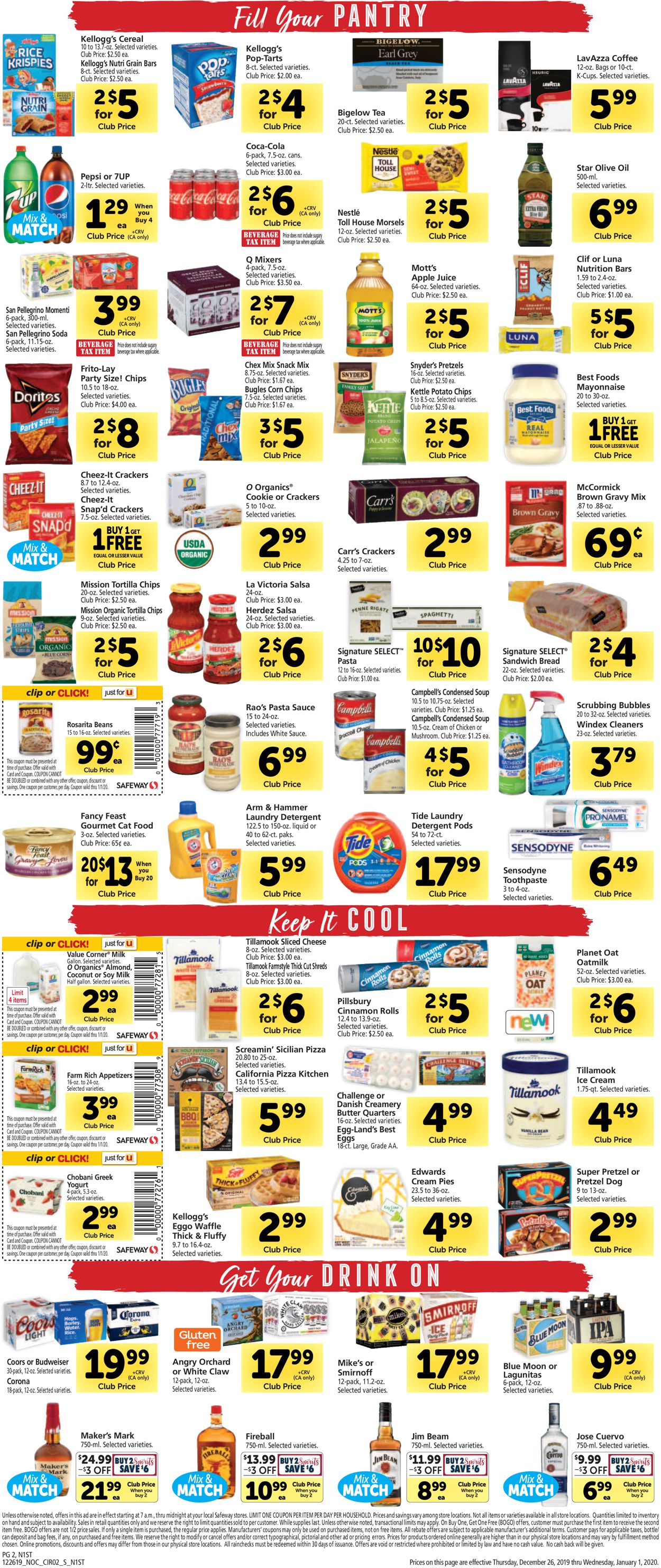 Safeway Ad from 12/26/2019