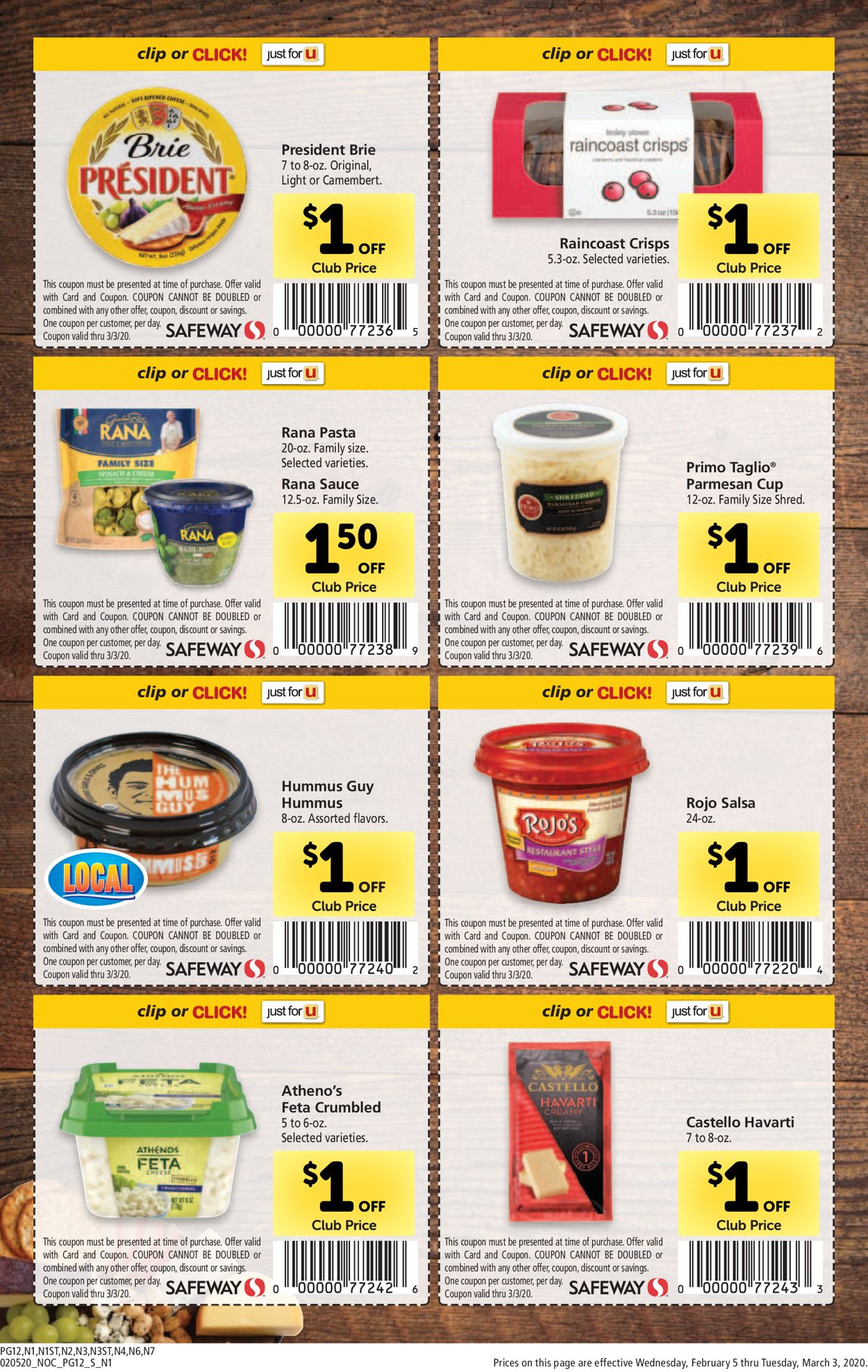 Safeway Ad from 02/05/2020